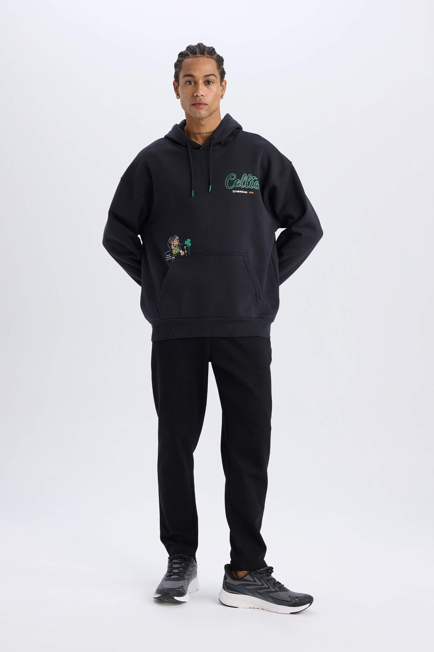 Sweat à capuche NBA Boston Celtics à coupe oversize