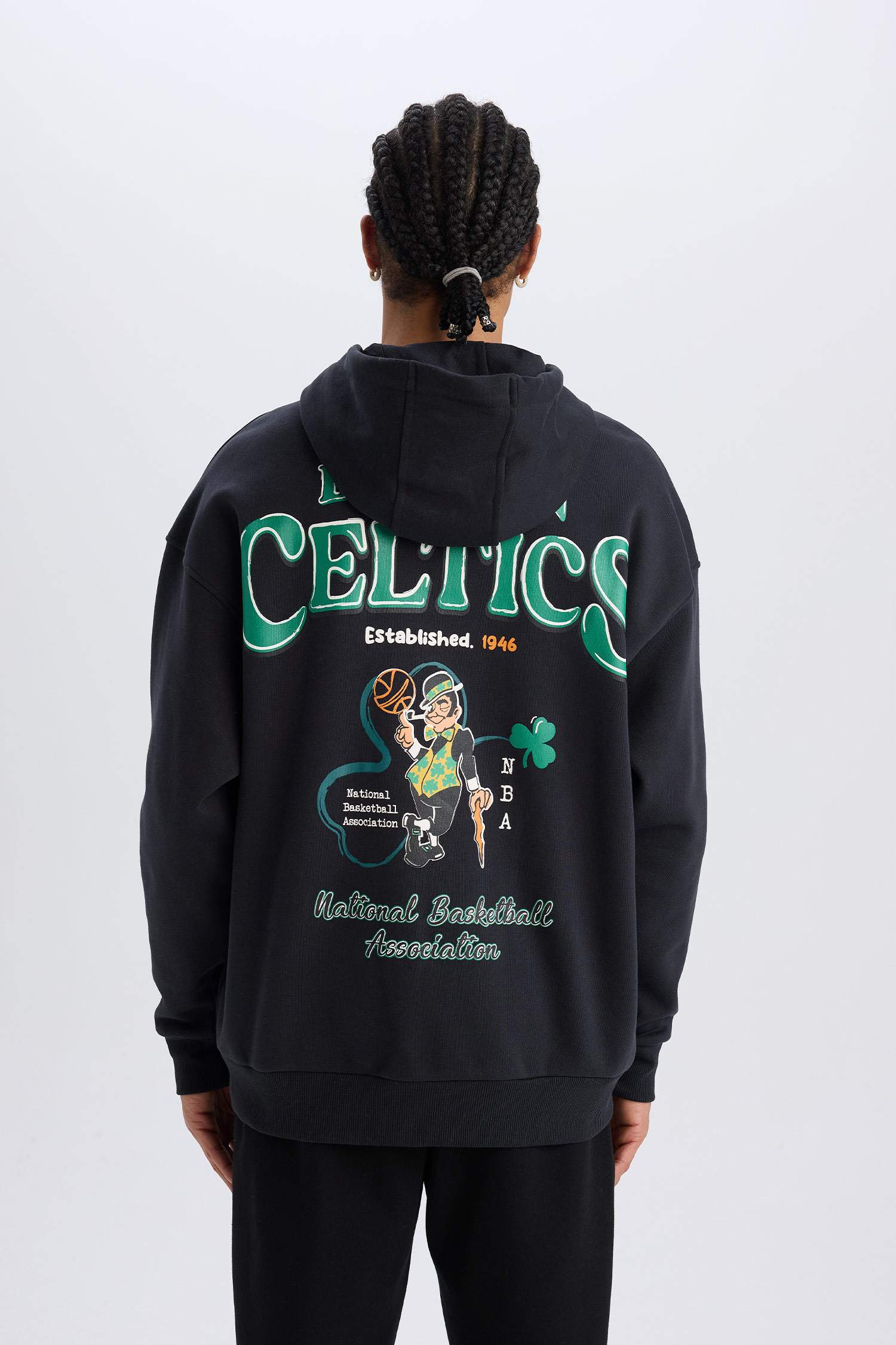 Sweat à capuche NBA Boston Celtics à coupe oversize