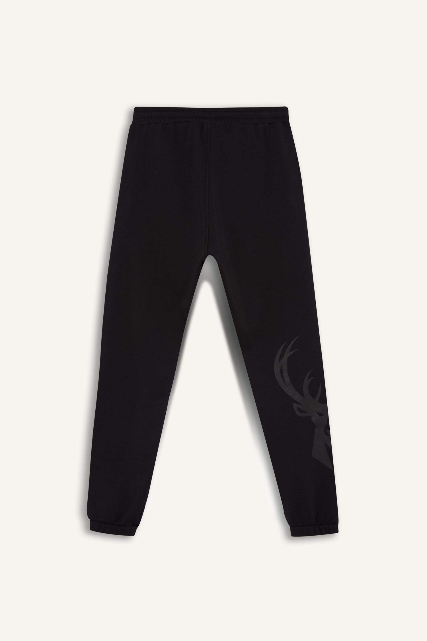 NBA Milwaukee Bucks Kalın Jogger Eşofman Altı Beli Bağcıklı Standart Fit Cepli