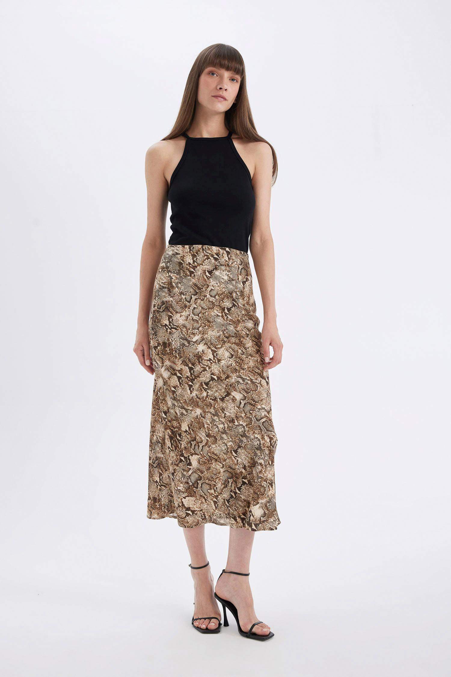 жылан өрнегі a сызығы максималды ұзындық Тоқылған юбка