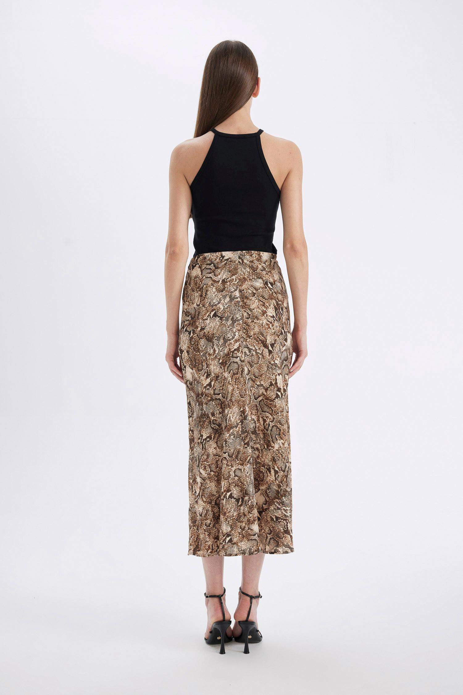 жылан өрнегі a сызығы максималды ұзындық Тоқылған юбка