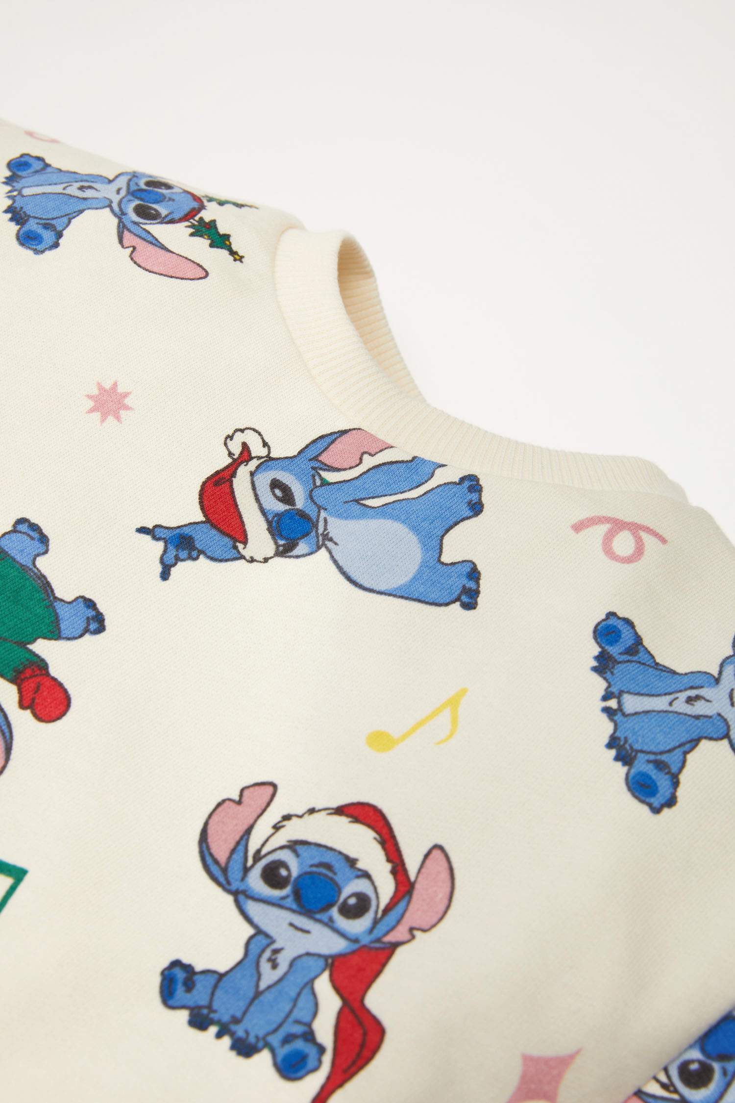 Kız Bebek 2'li Takım Disney Lilo & Stitch Sweatshirt Beli Lastikli Eşofman Altı