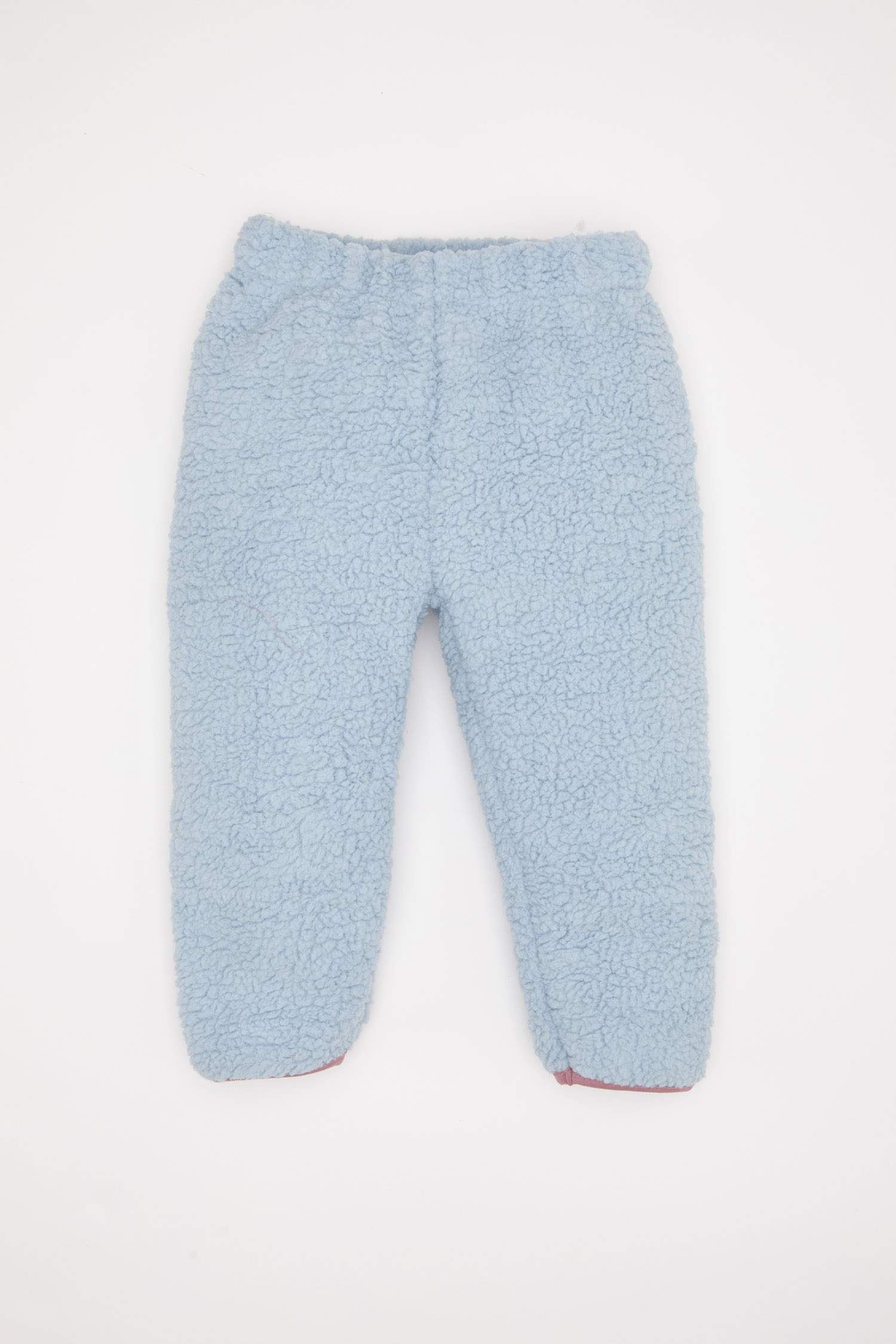 Kız Bebek 2'li Takım Pelüş Fermuarlı Dik Yaka Sweatshirt Beli Lastikli Alt