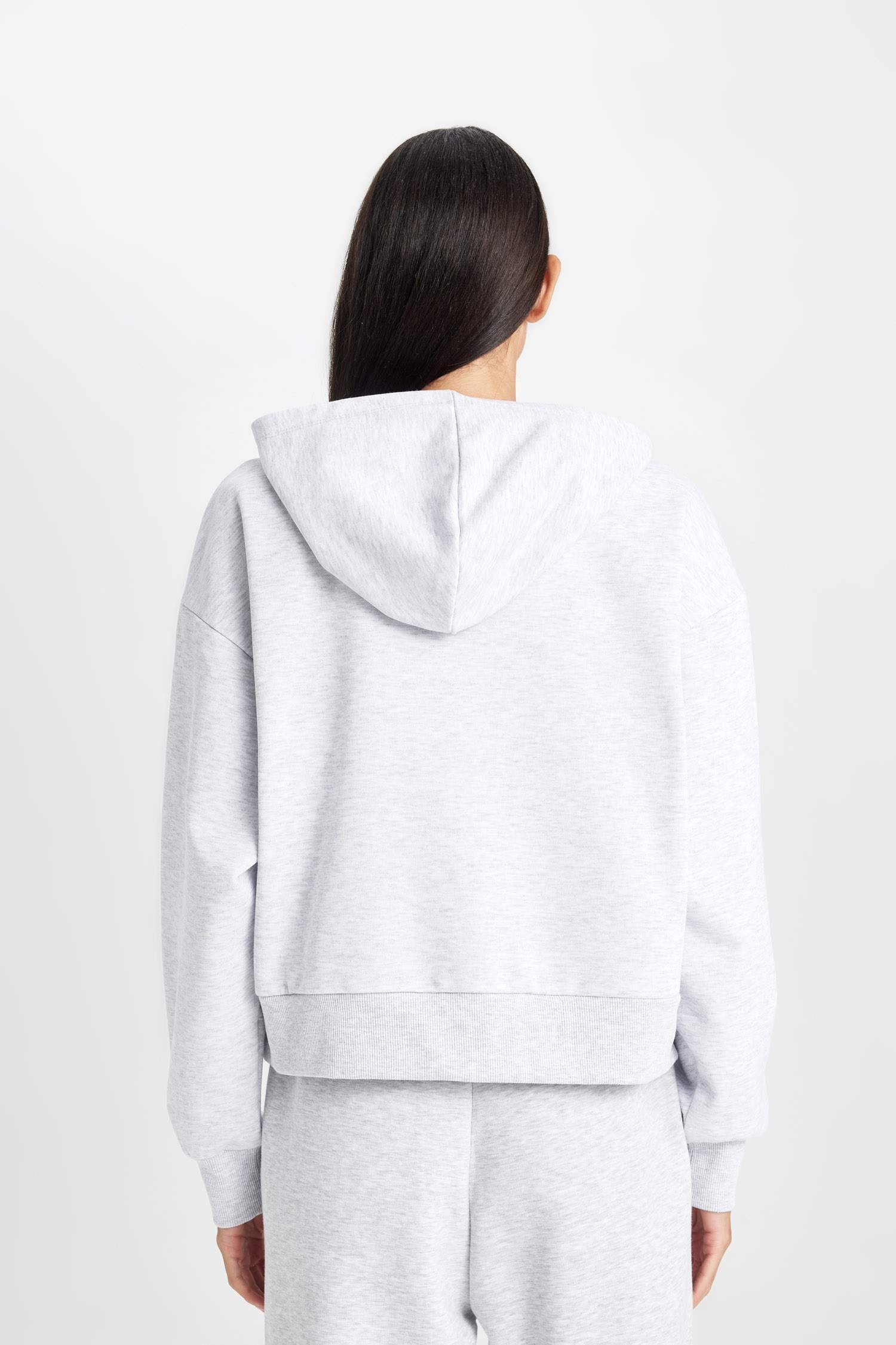 Regular Fit Kapüşonlu Baskılı Kalın Sweatshirt