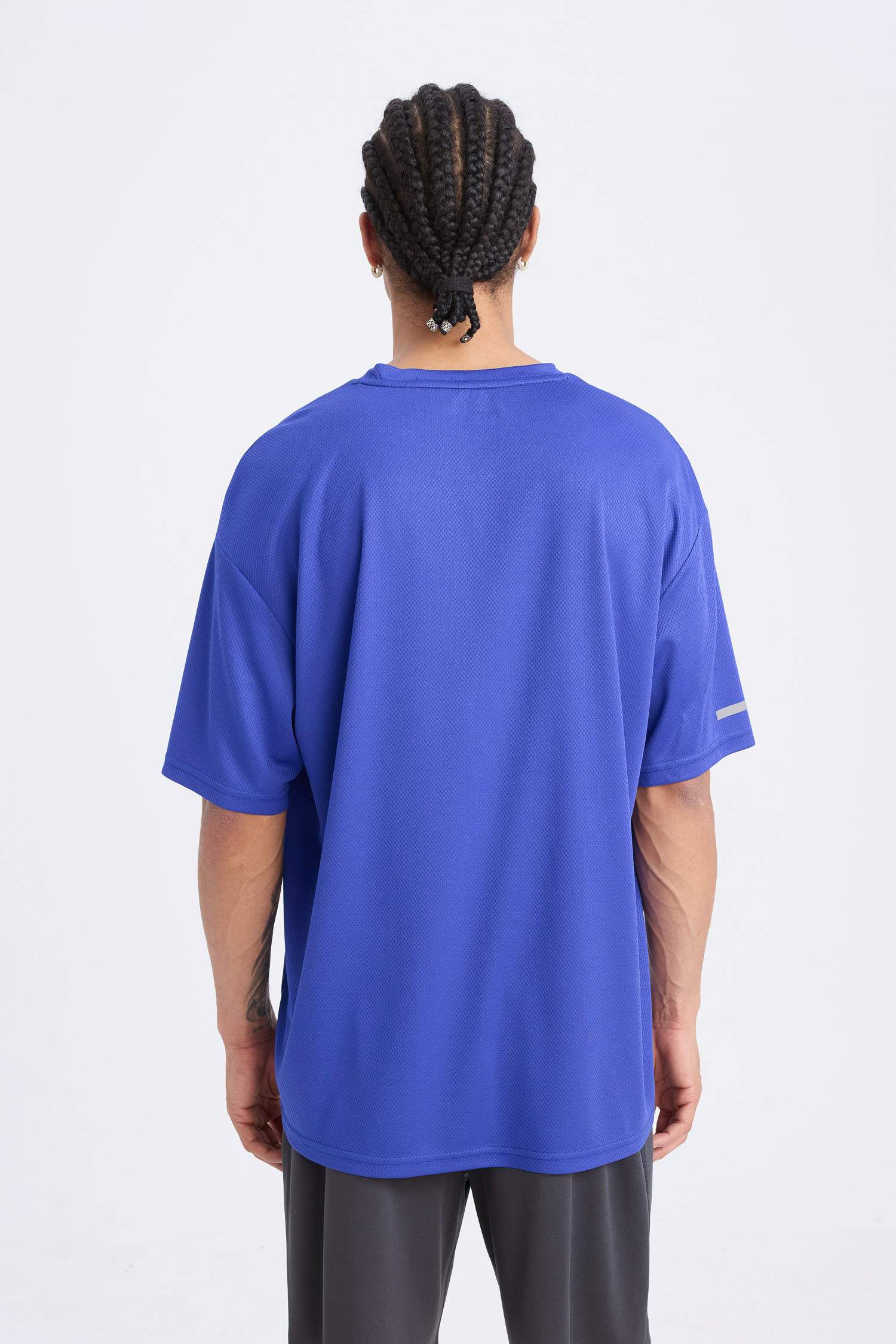 DeFactoFit Hızlı Kuruyan Boxy Fit Bisiklet Yaka Baskılı Sporcu Kısa Kollu Tişört