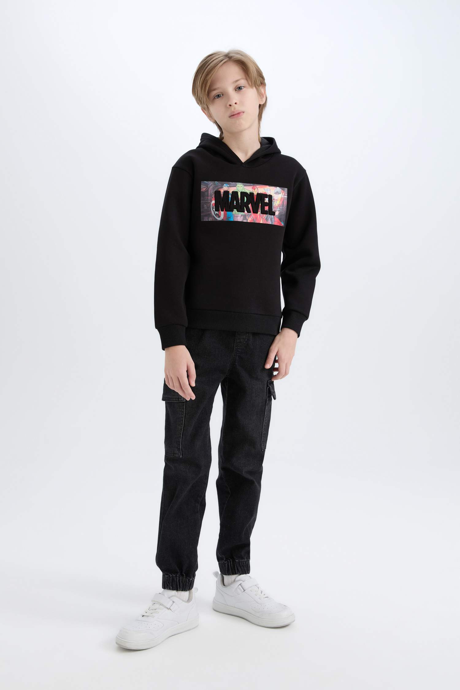 Boy Marvel Avengers Hooded Thick Sweatshirt