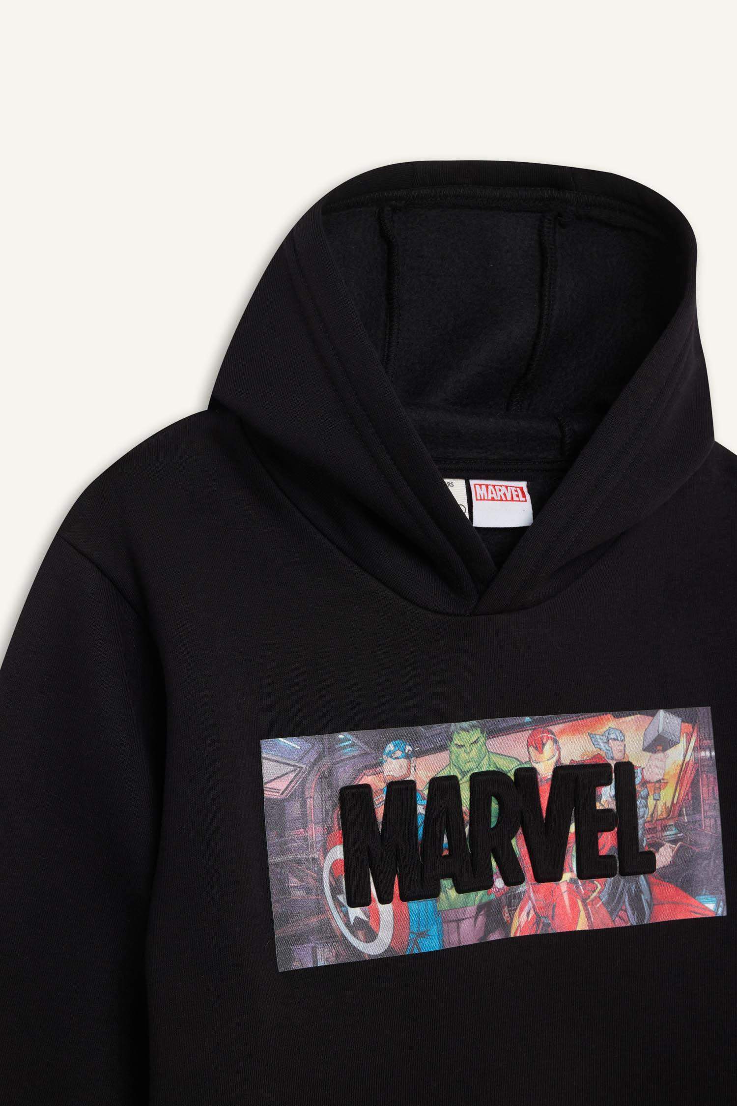 Boy Marvel Avengers Hooded Thick Sweatshirt