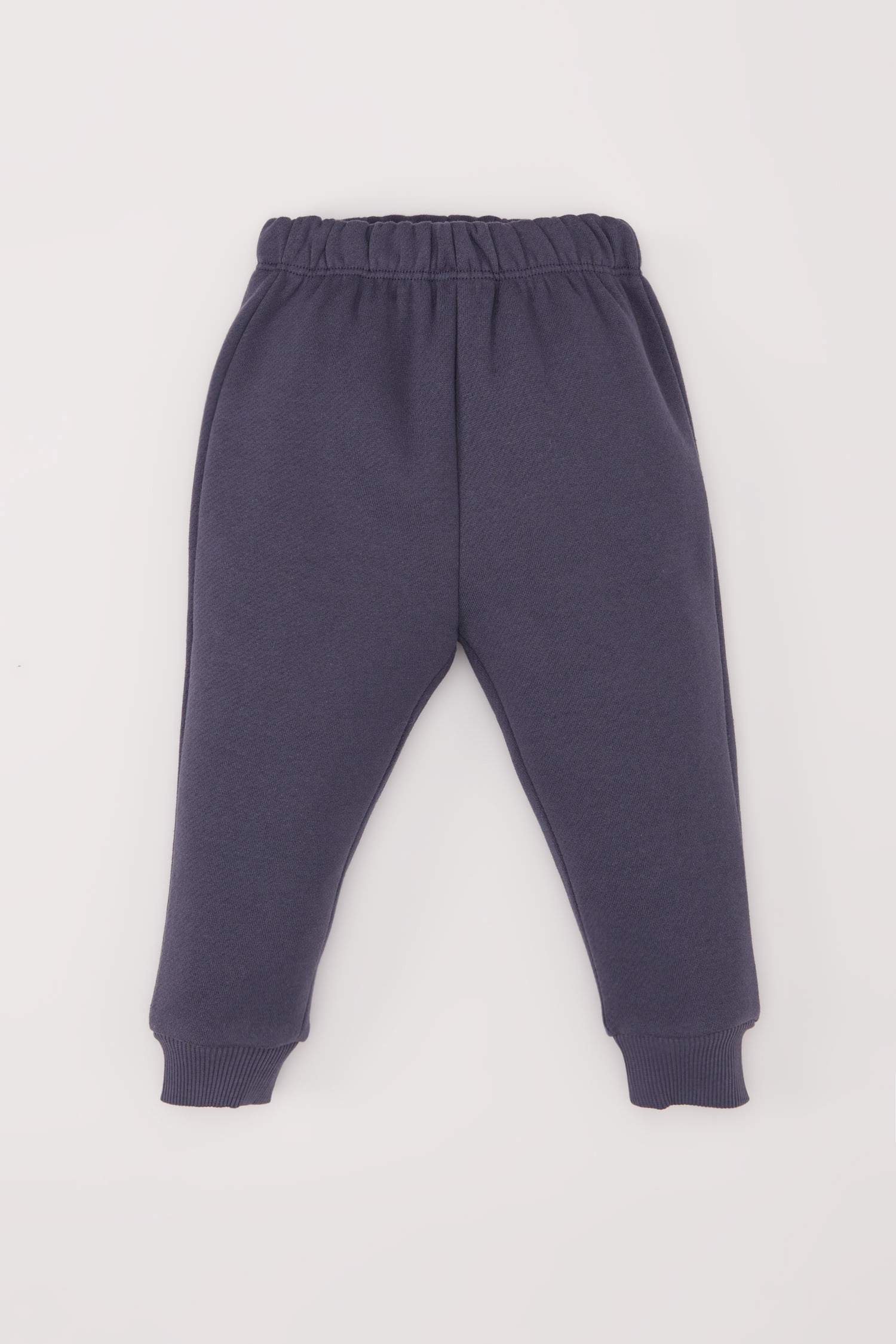 طقم بيبي اولادي سويت شيرت وسويت بانتس بطبعة شعار قصة عادية - قطعتين