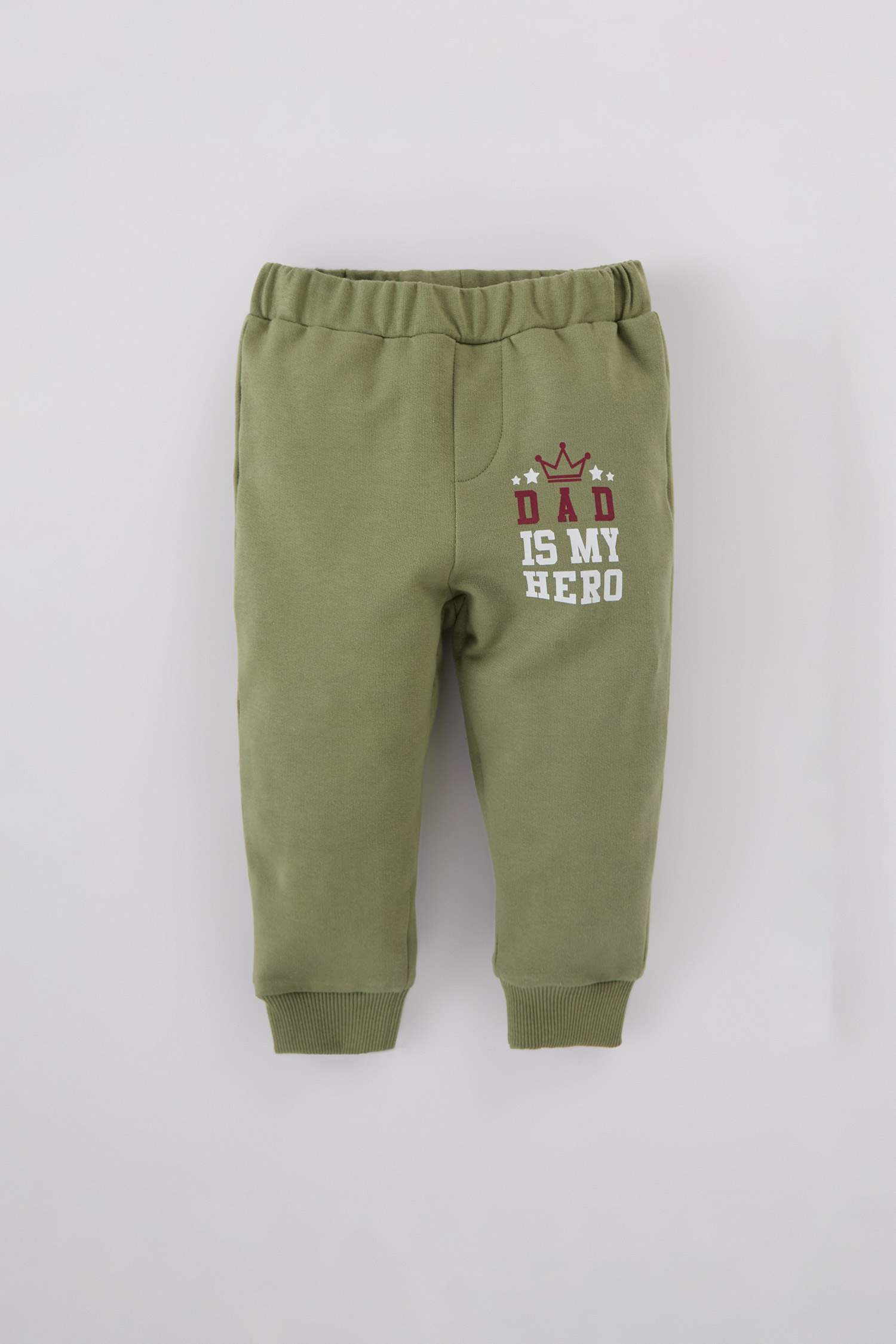 Erkek Bebek 2'li Takım Baskılı Sweatshirt Beli Lastikli Alt