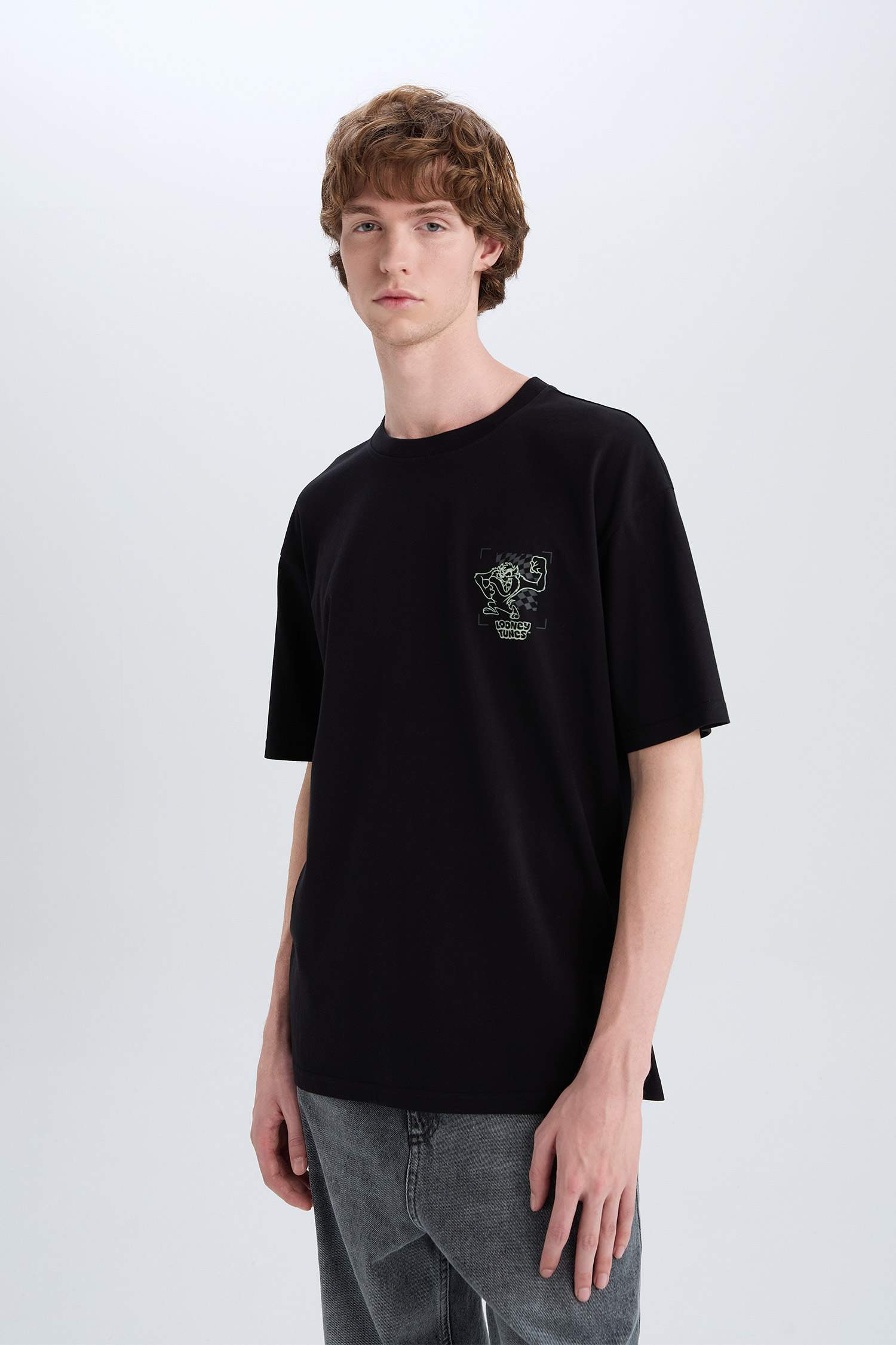 Looney Tunes Boxy Fit Back Printed Cotton T-Shirt