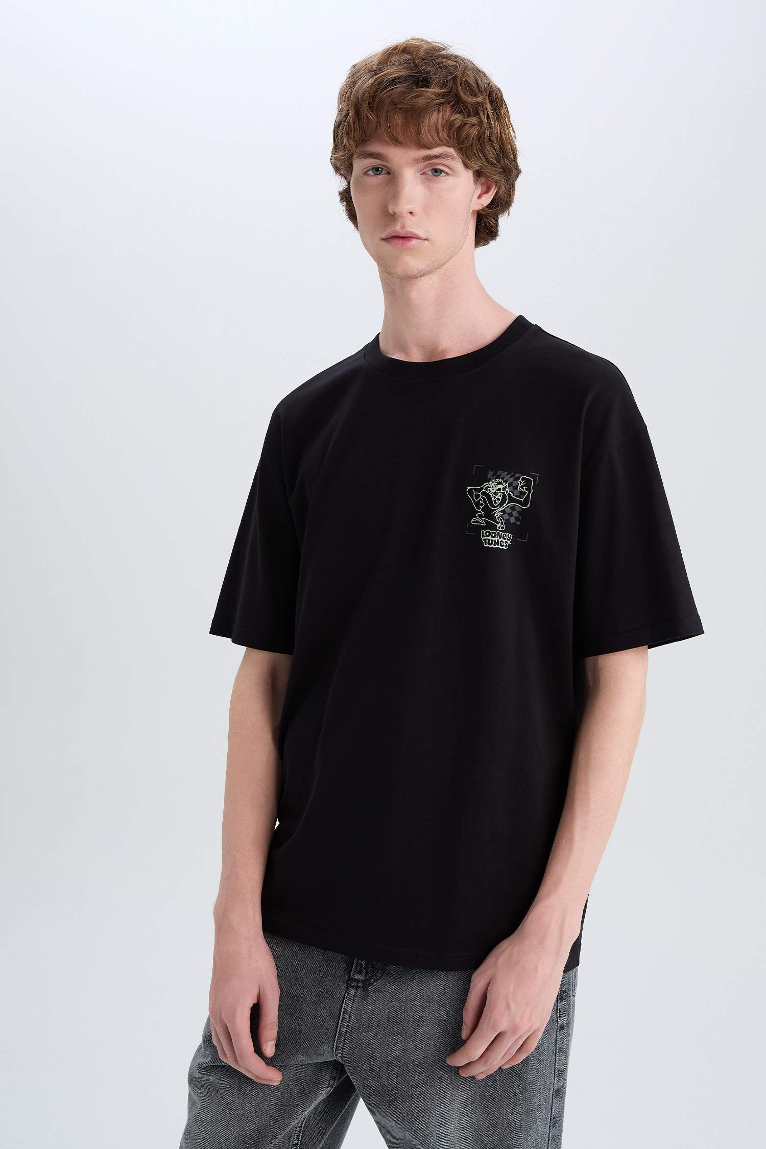 Looney Tunes Boxy Fit Back Printed Cotton T-Shirt