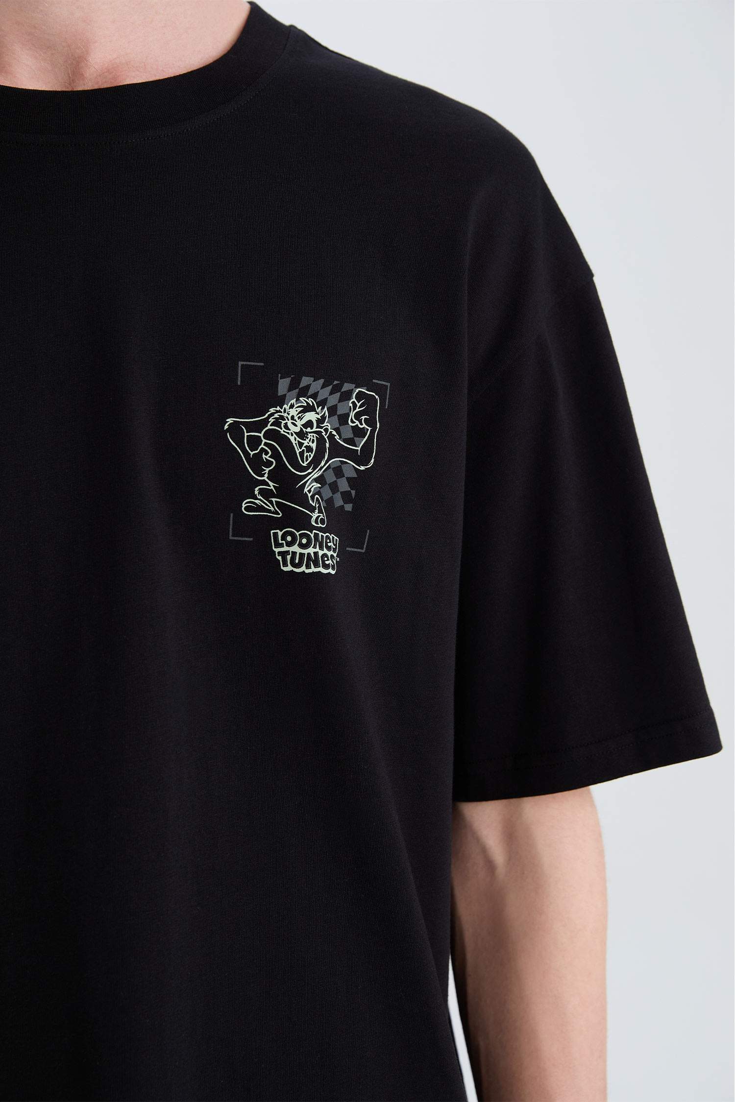 Looney Tunes Boxy Fit Back Printed Cotton T-Shirt