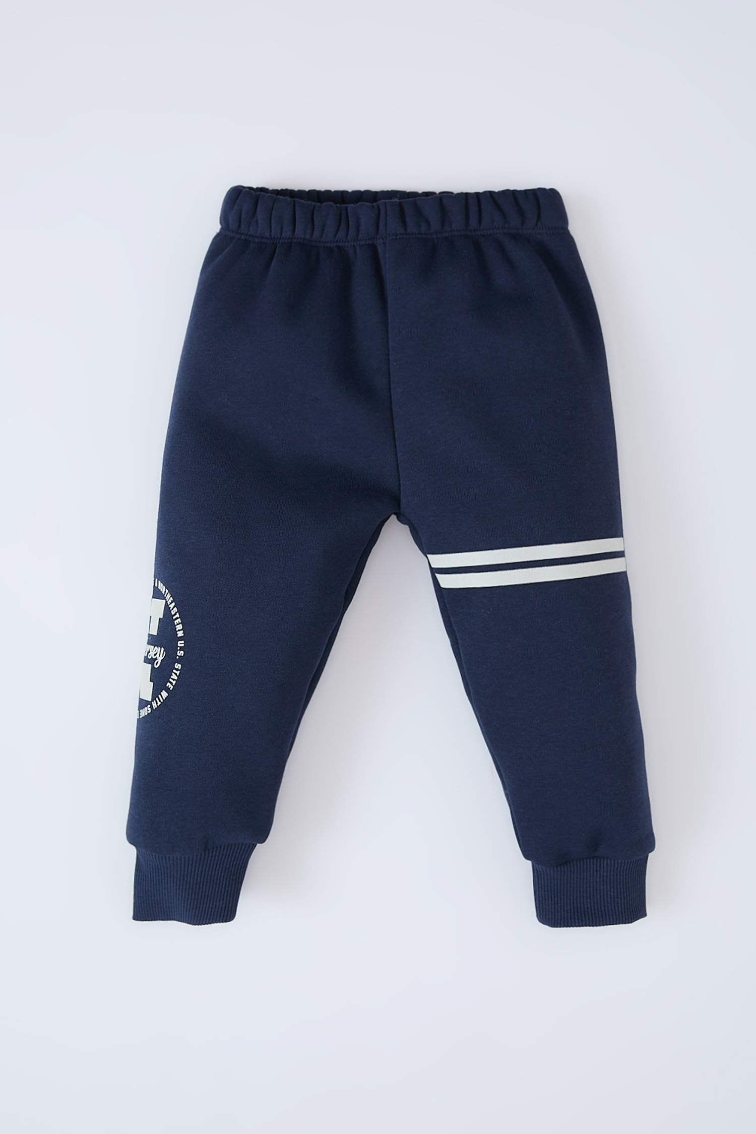 Erkek Bebek 2'li Takım Baskılı Sweatshirt Beli Lastikli Eşofman Altı