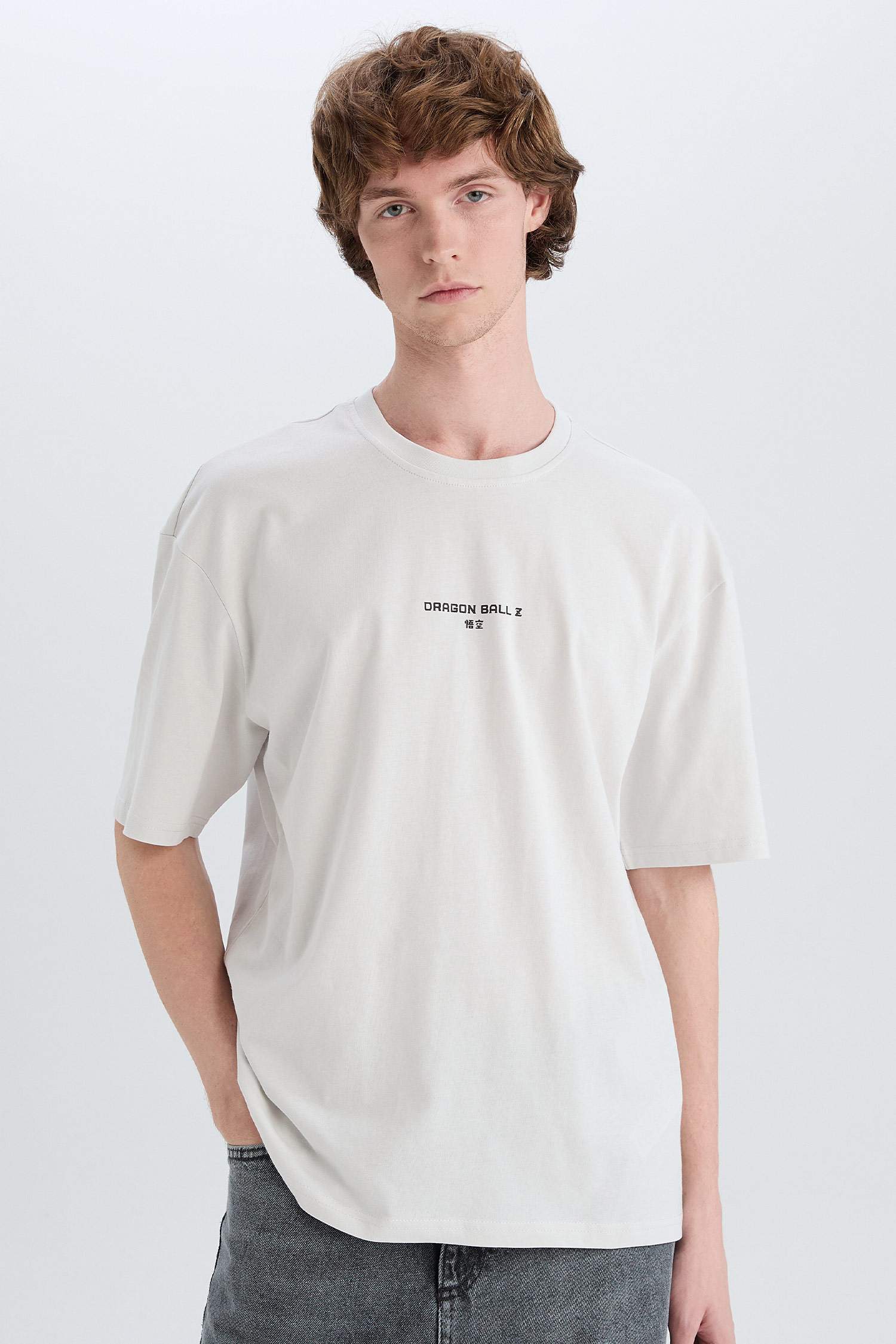 Boxy Fit Dragon Ball Crew Neck Printed Short Sleeve T-Shirt