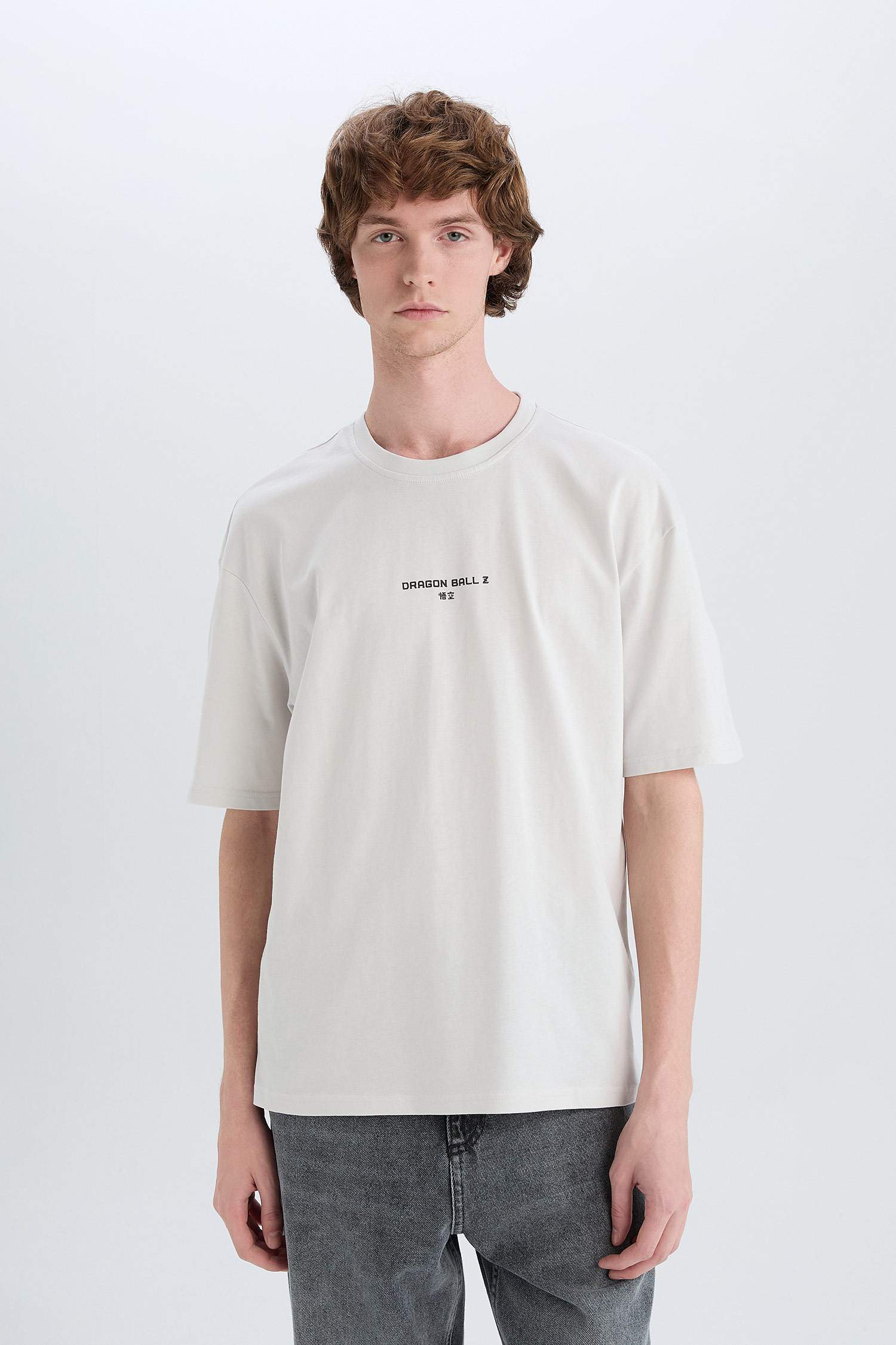 Boxy Fit Dragon Ball Crew Neck Printed Short Sleeve T-Shirt