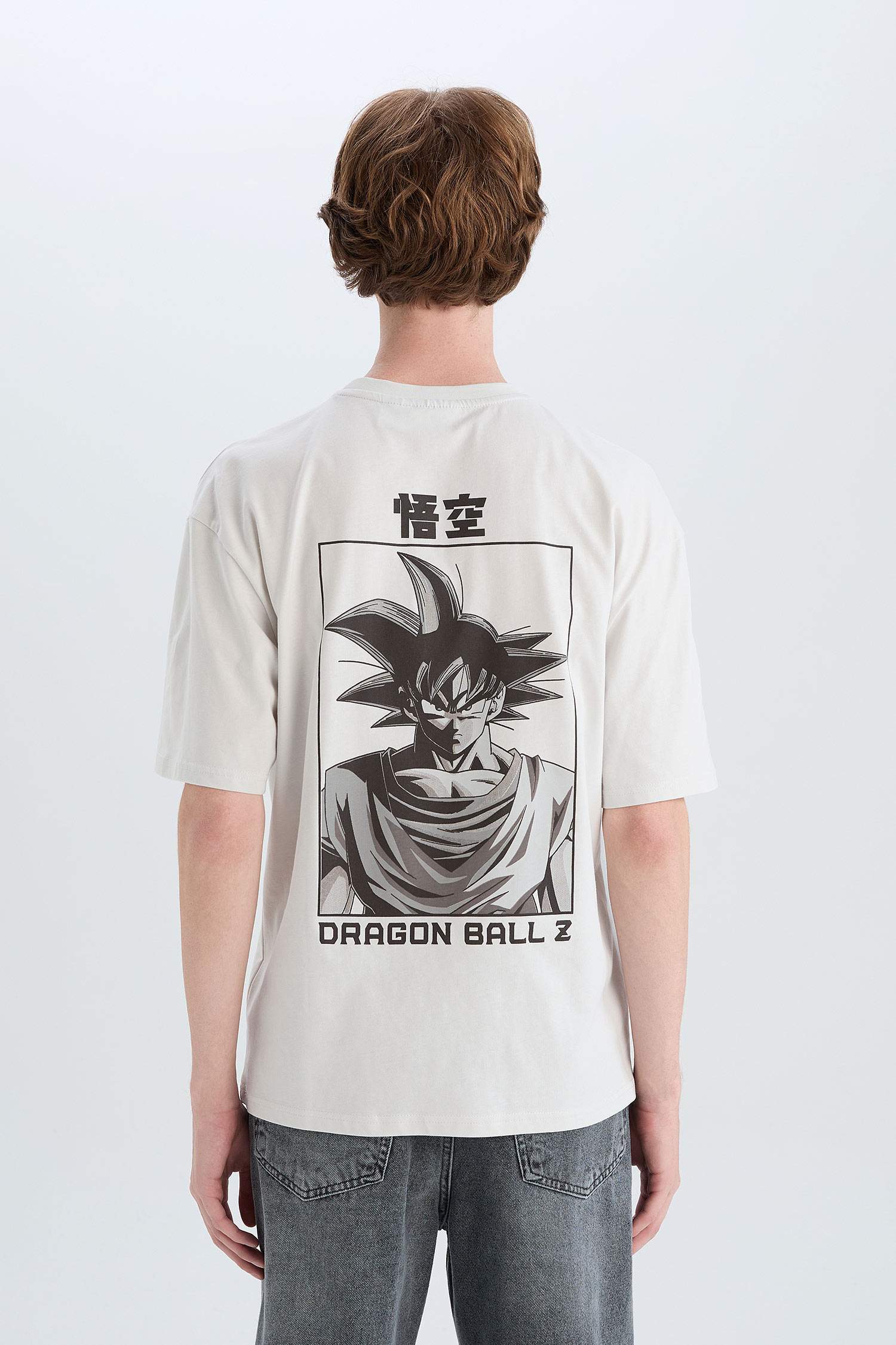 Boxy Fit Dragon Ball Crew Neck Printed Short Sleeve T-Shirt