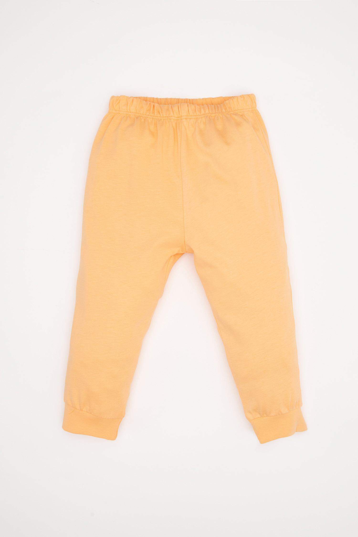 Kız Bebek Pijama Takımı Penye 4'lü Meyve Desenli Uzun Kollu Üst Beli Lastikli Uzun Alt