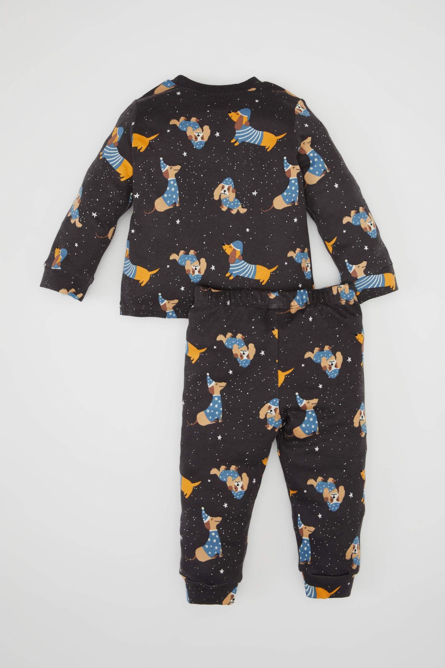 Erkek Bebek Desenli Uzun Kollu Pijama Takımı
