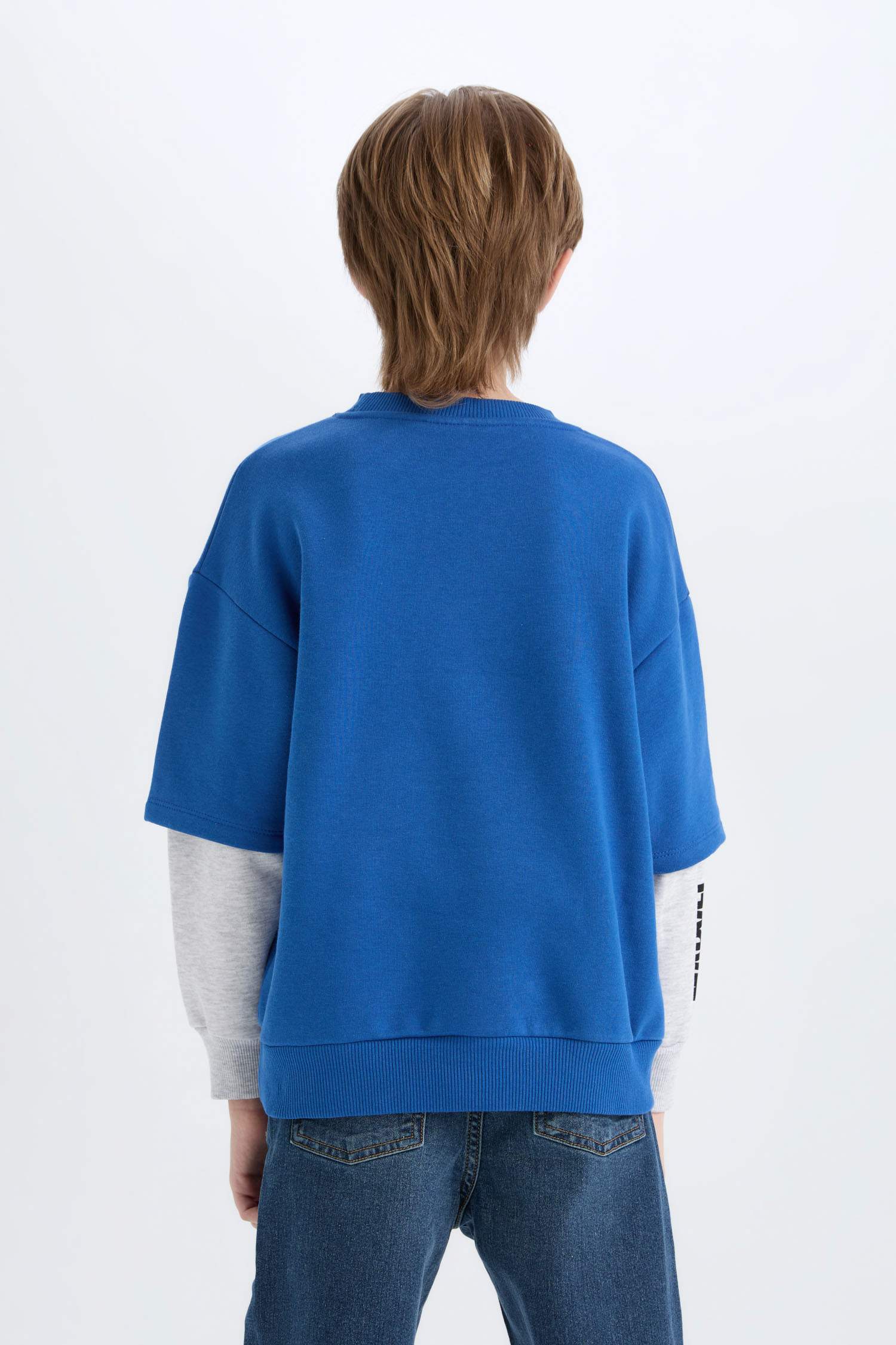 Boy Marvel Spiderman Oversize Fit Crew Neck Sweatshirt