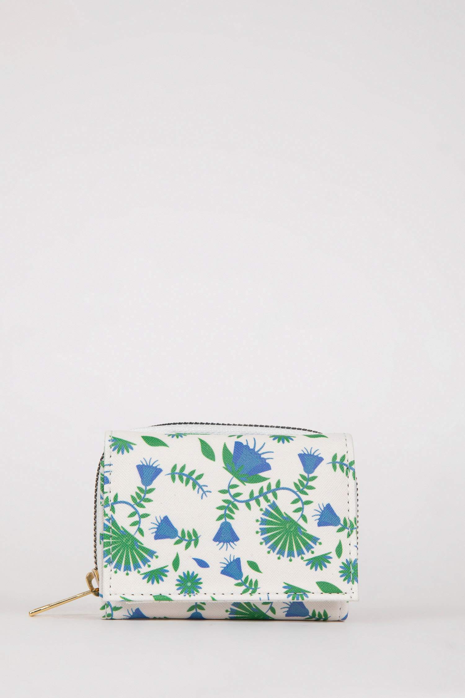 Kadın Çiçek Desenli Suni Deri Cüzdan