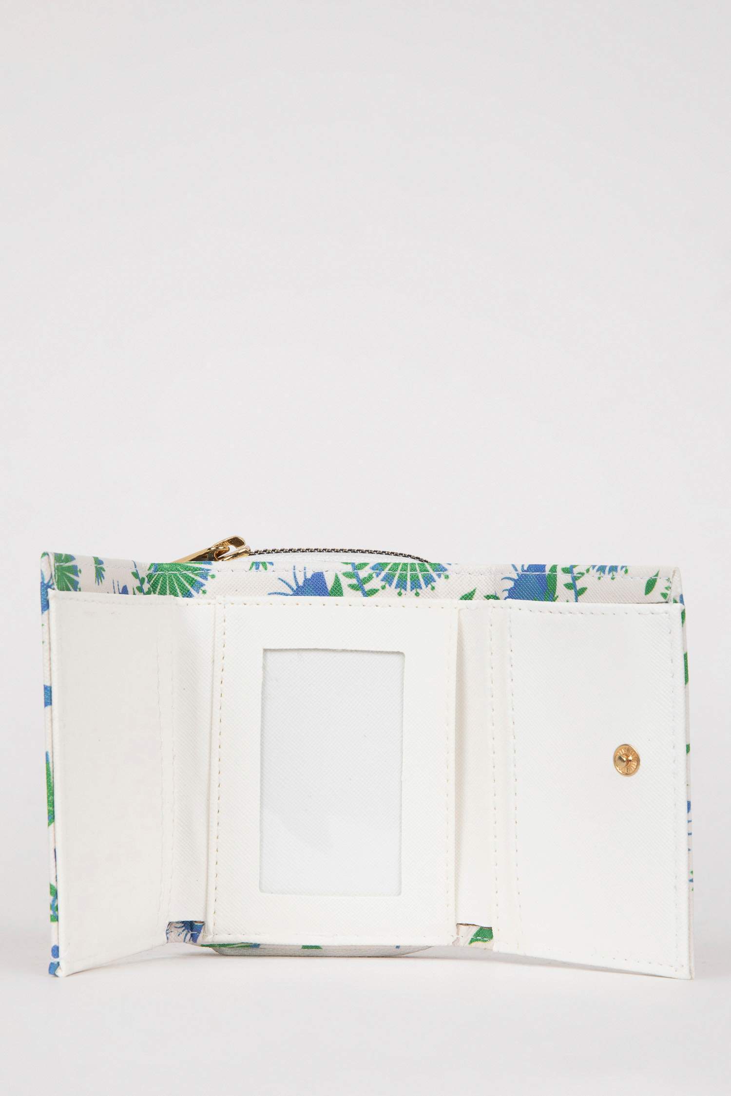 Kadın Çiçek Desenli Suni Deri Cüzdan