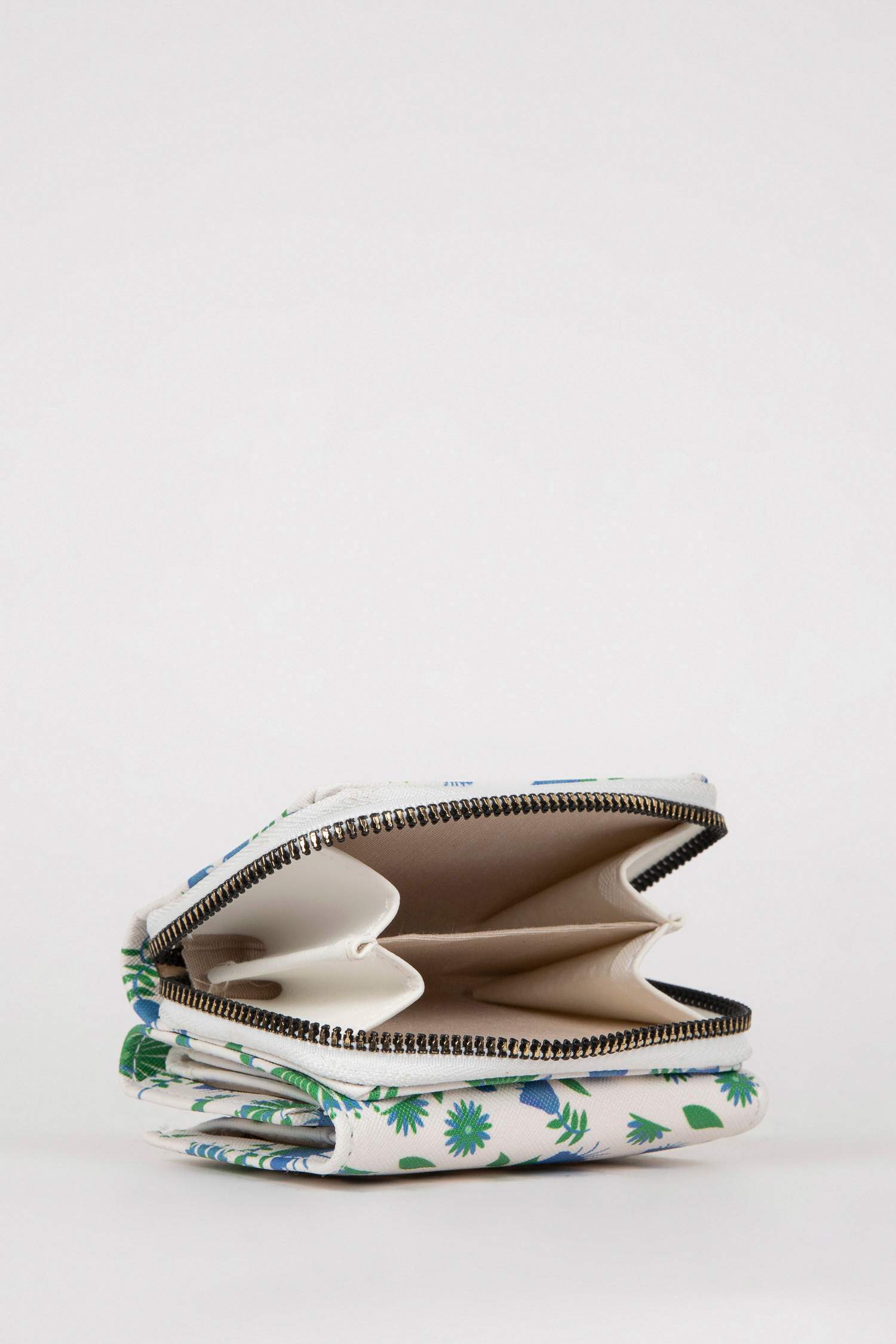 Kadın Çiçek Desenli Suni Deri Cüzdan