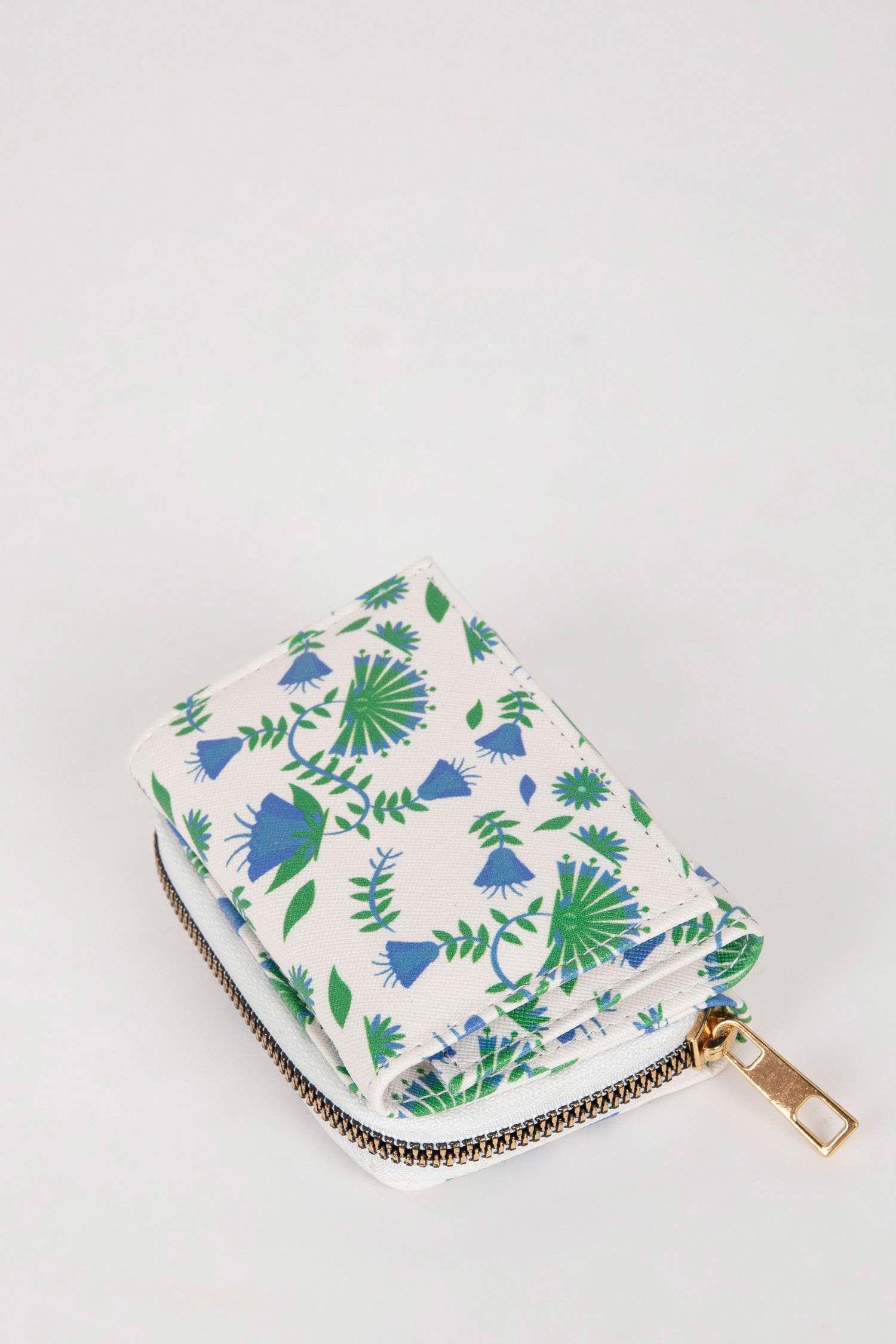 Kadın Çiçek Desenli Suni Deri Cüzdan