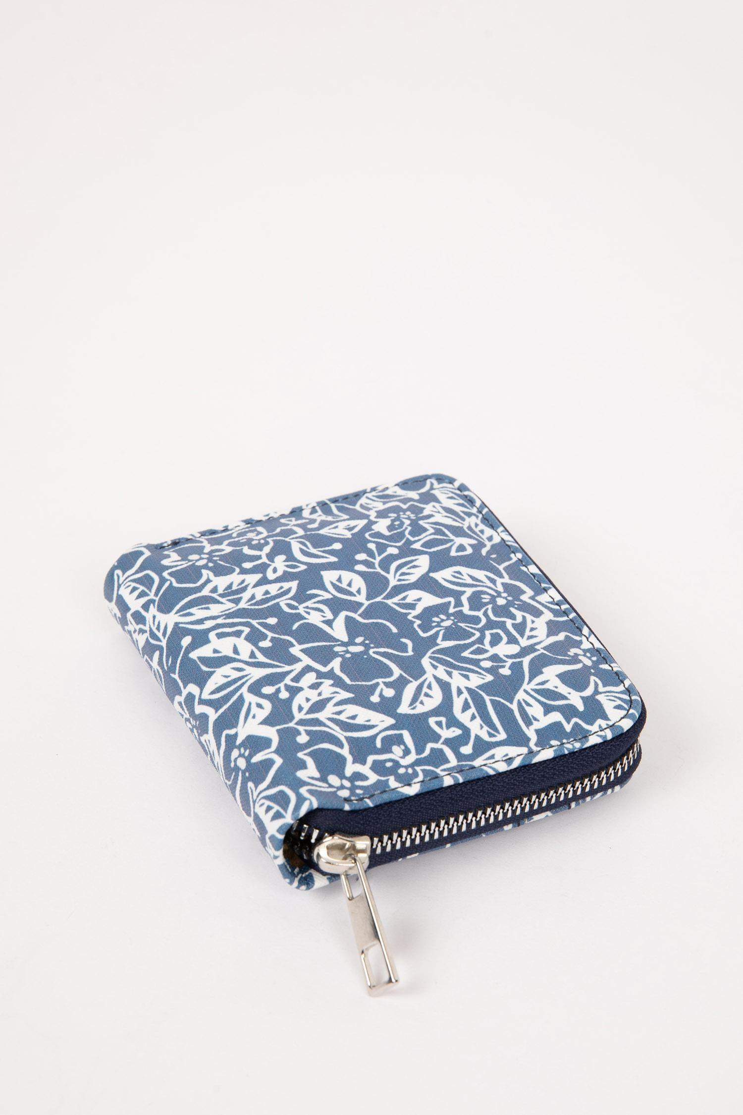 Kadın Çiçek Desenli Suni Deri Cüzdan