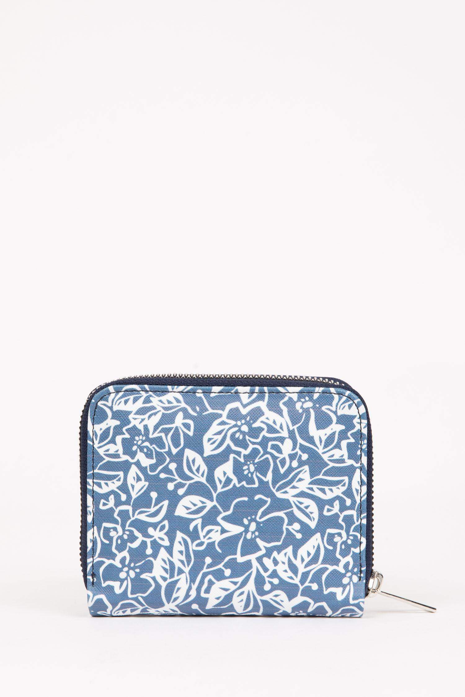 Kadın Çiçek Desenli Suni Deri Cüzdan