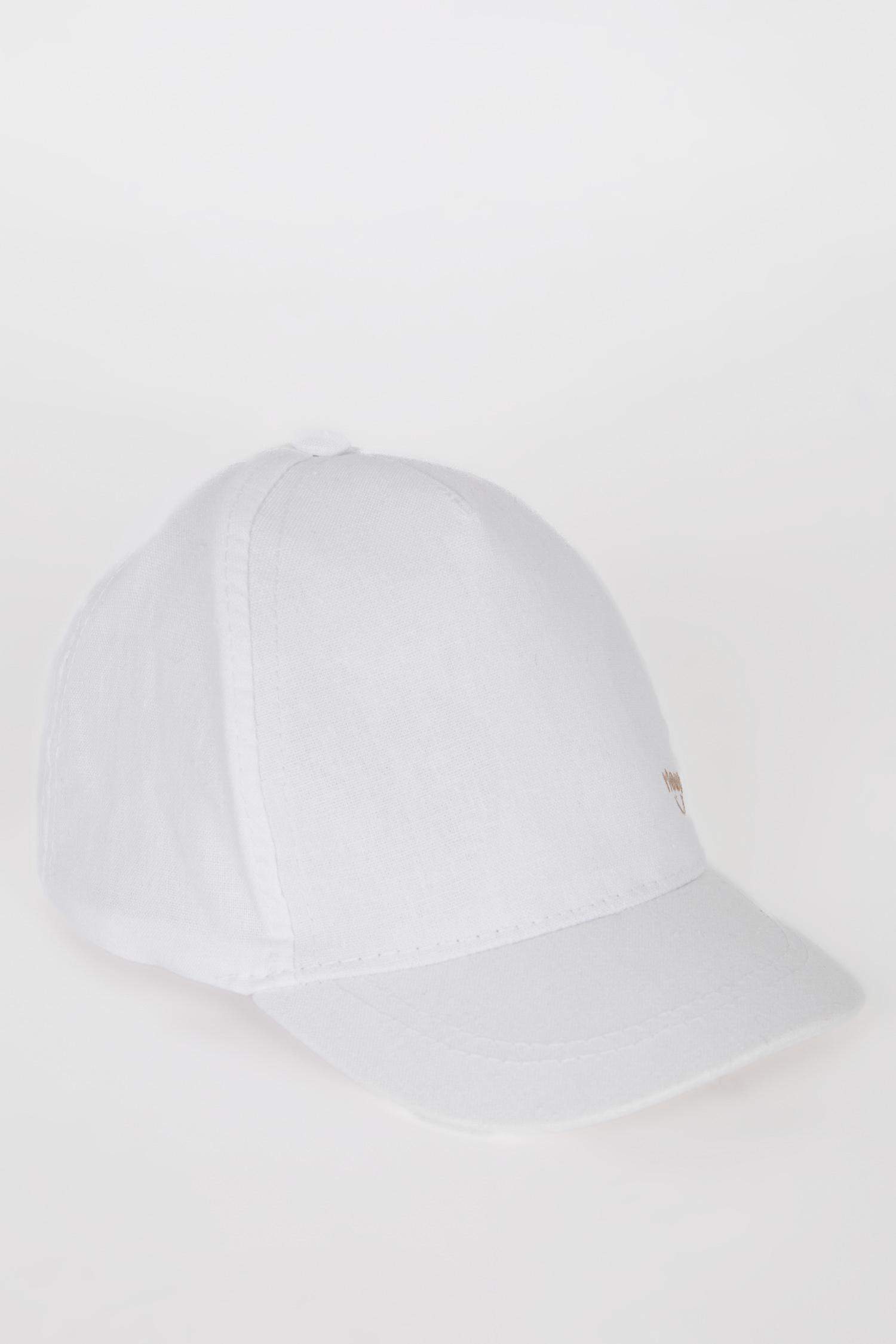 Kız Bebek Nakışlı Keten Karışımlı Cap Şapka