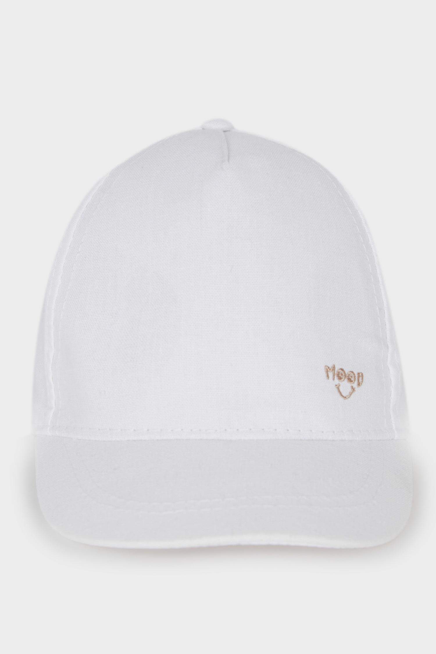 Kız Bebek Nakışlı Keten Karışımlı Cap Şapka