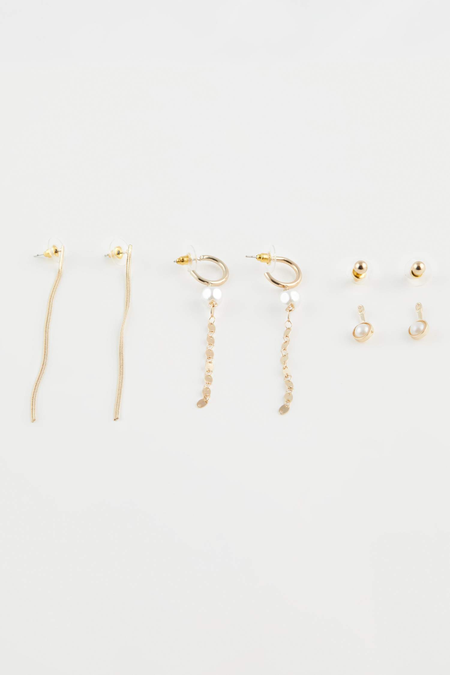 Kadın 3'lü Gold Küpe