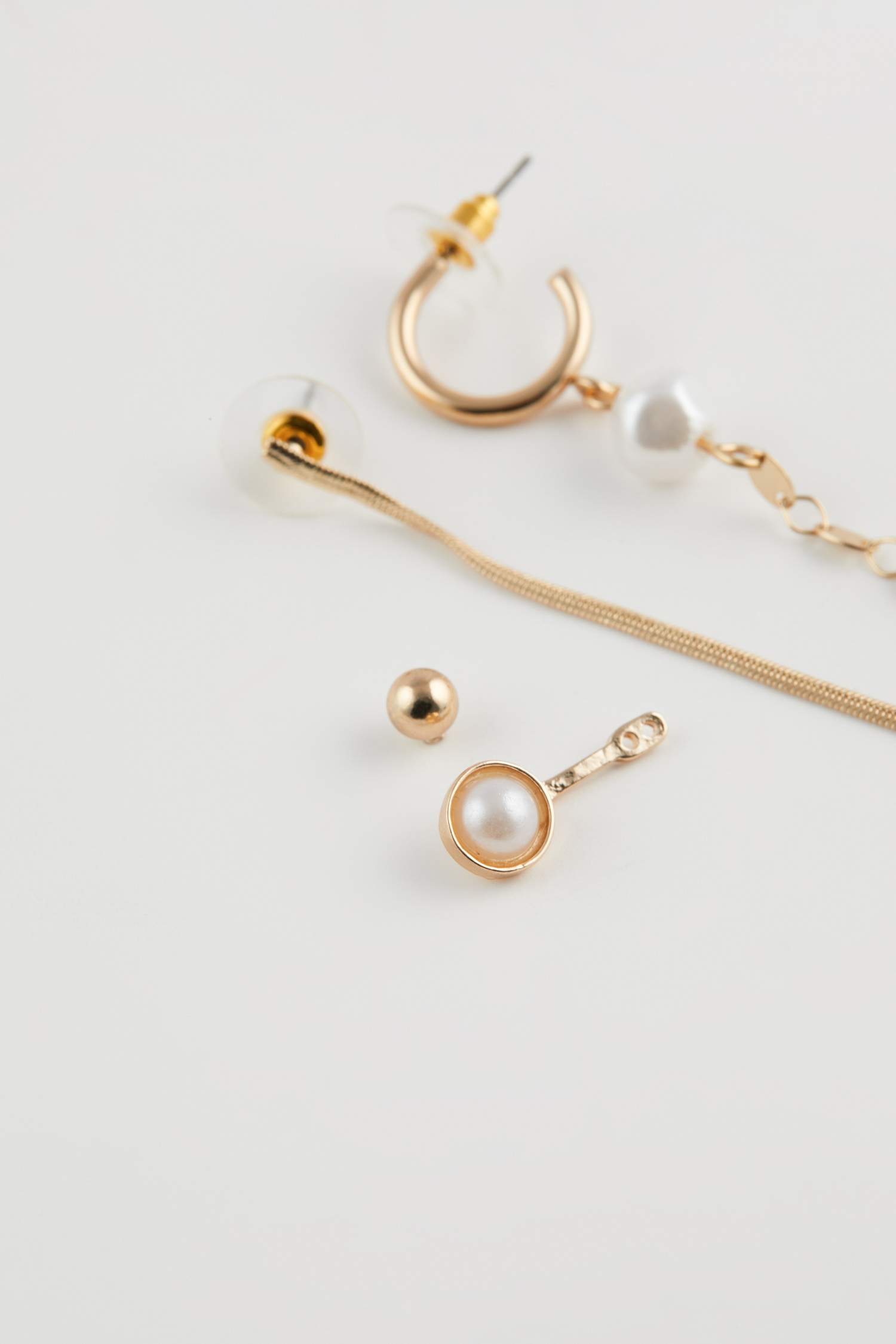 Kadın 3'lü Gold Küpe