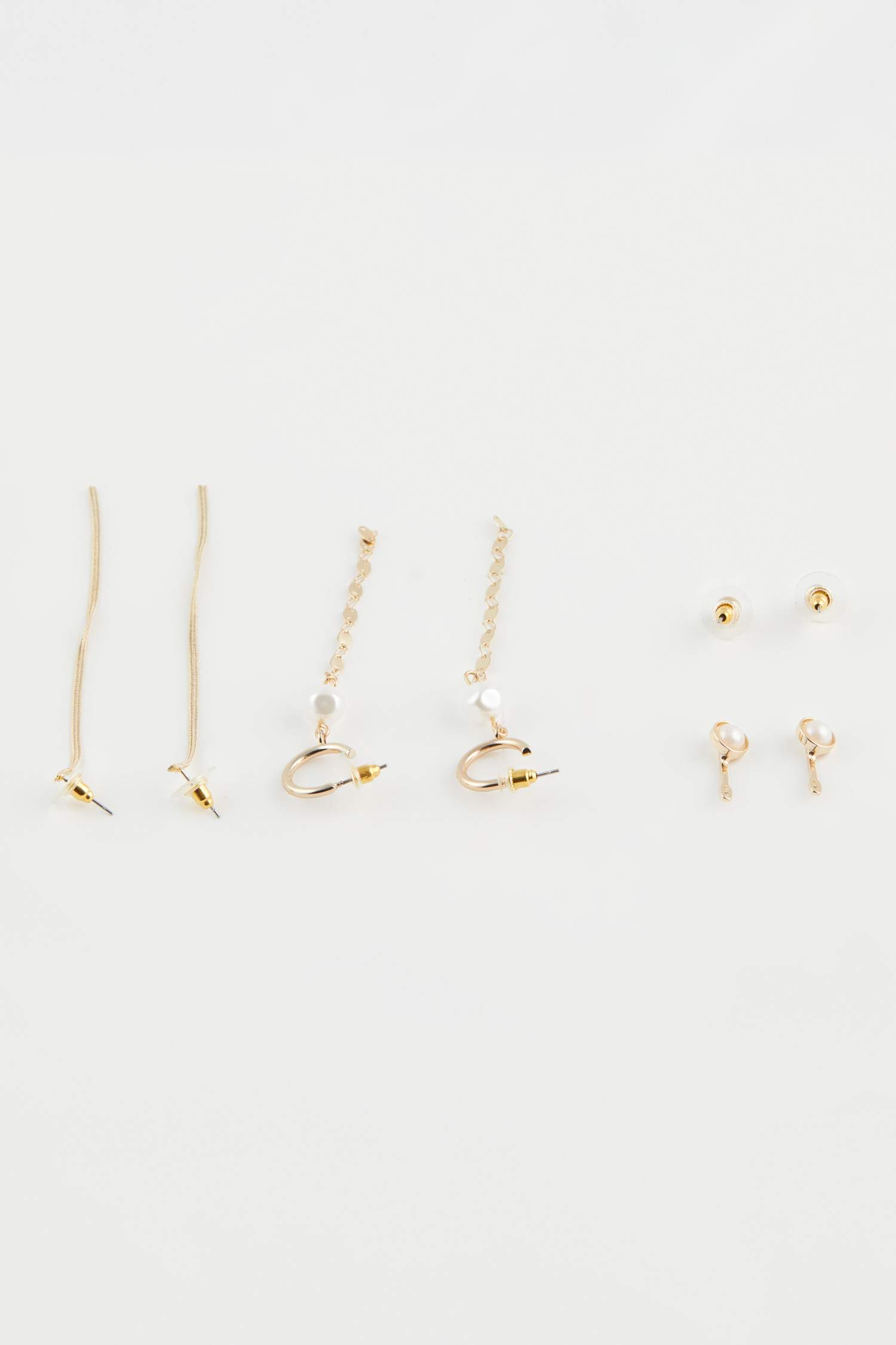 Kadın 3'lü Gold Küpe