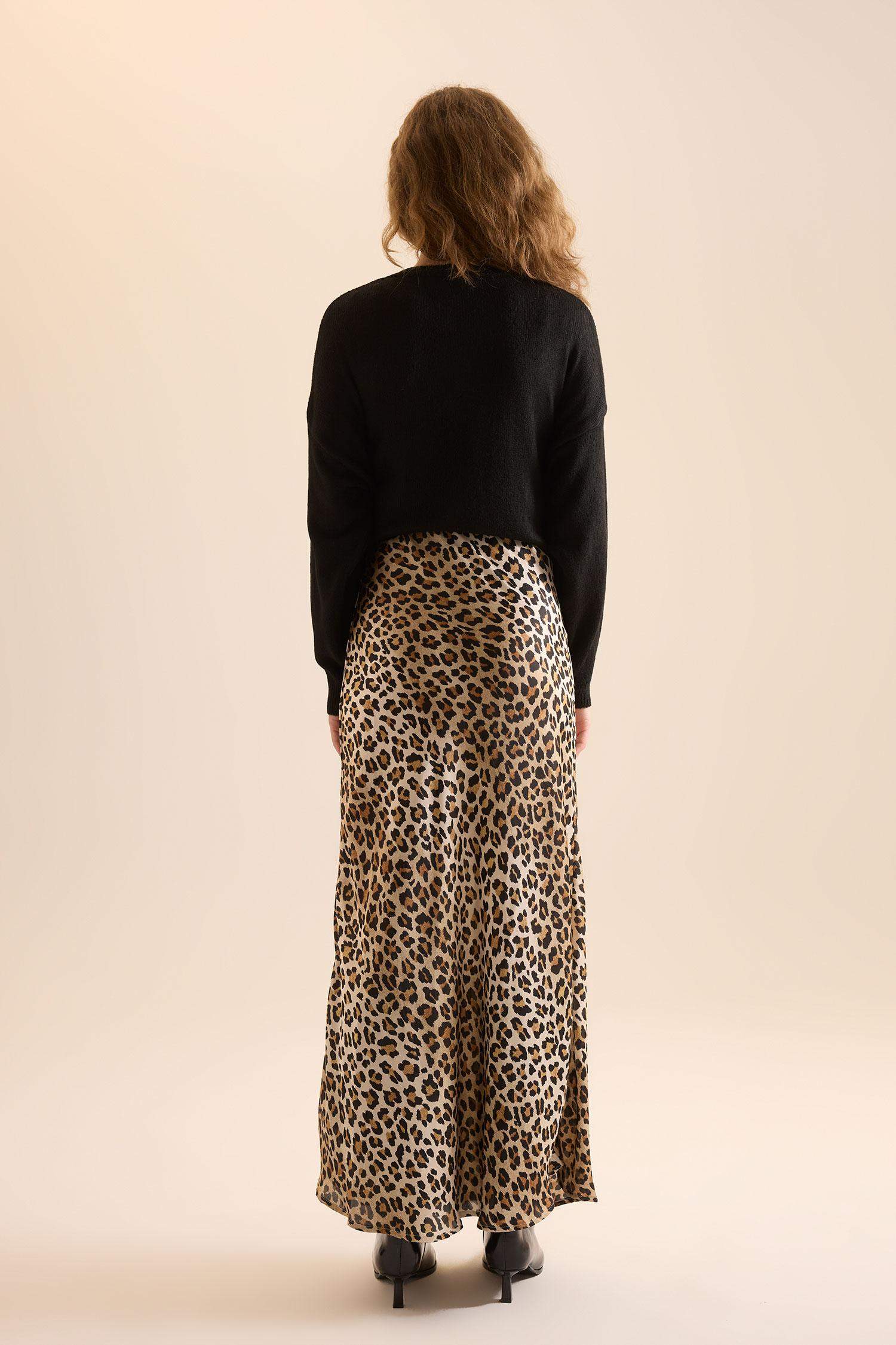 Straight Fit Satin Normal Waist Maxi Skirt