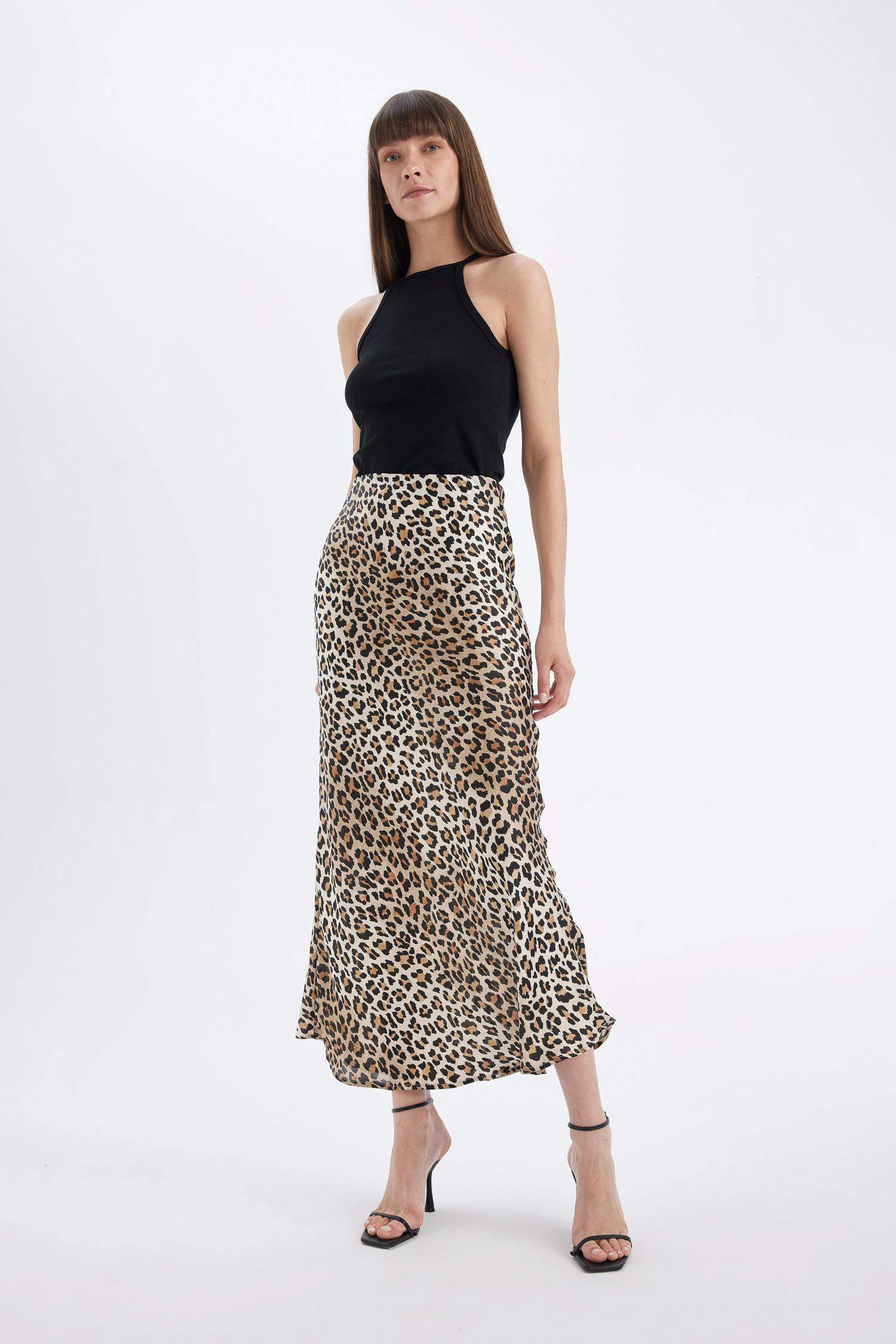 Straight Fit Satin Normal Waist Maxi Skirt