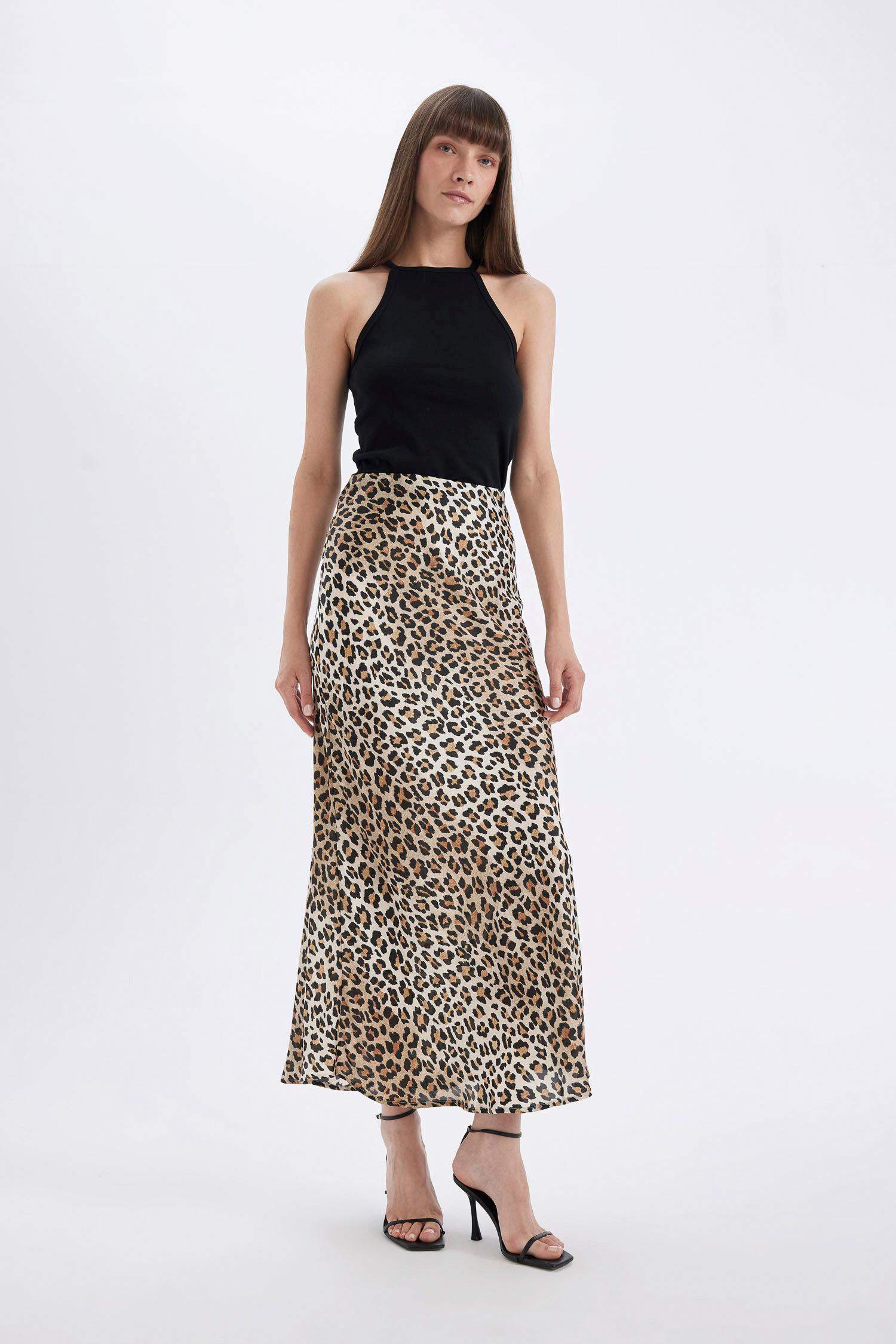 Straight Fit Satin Normal Waist Maxi Skirt