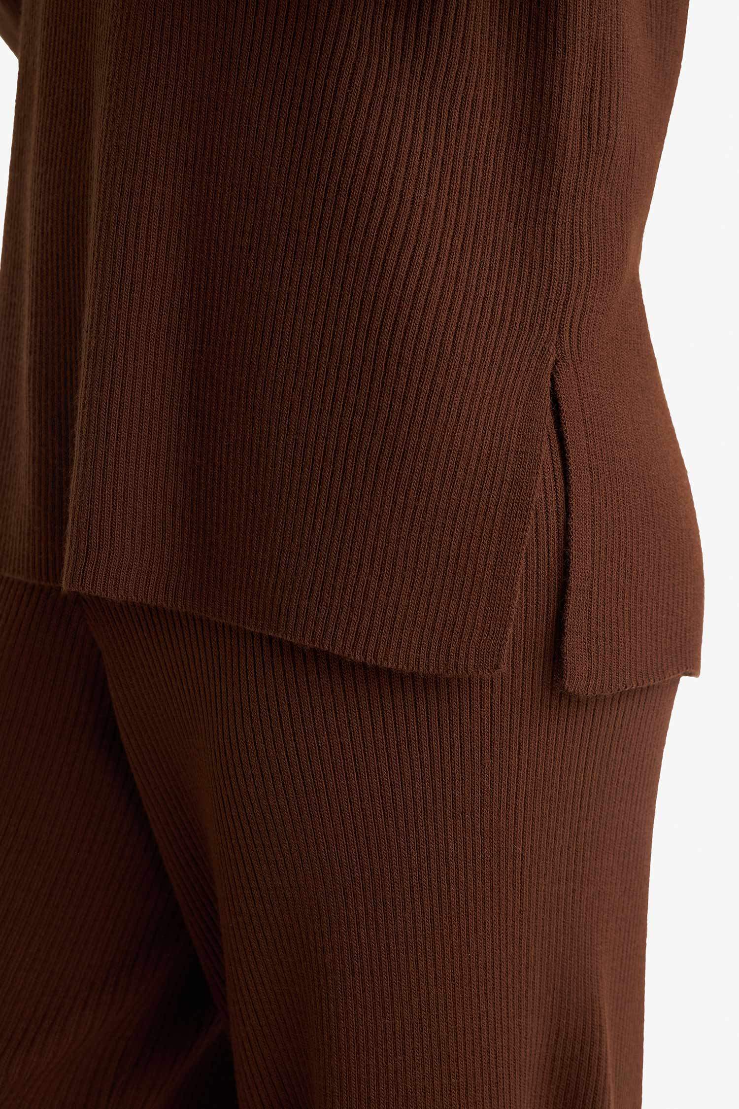 Regular Fit Bisiklet Yaka Basic Düz Triko Kazak