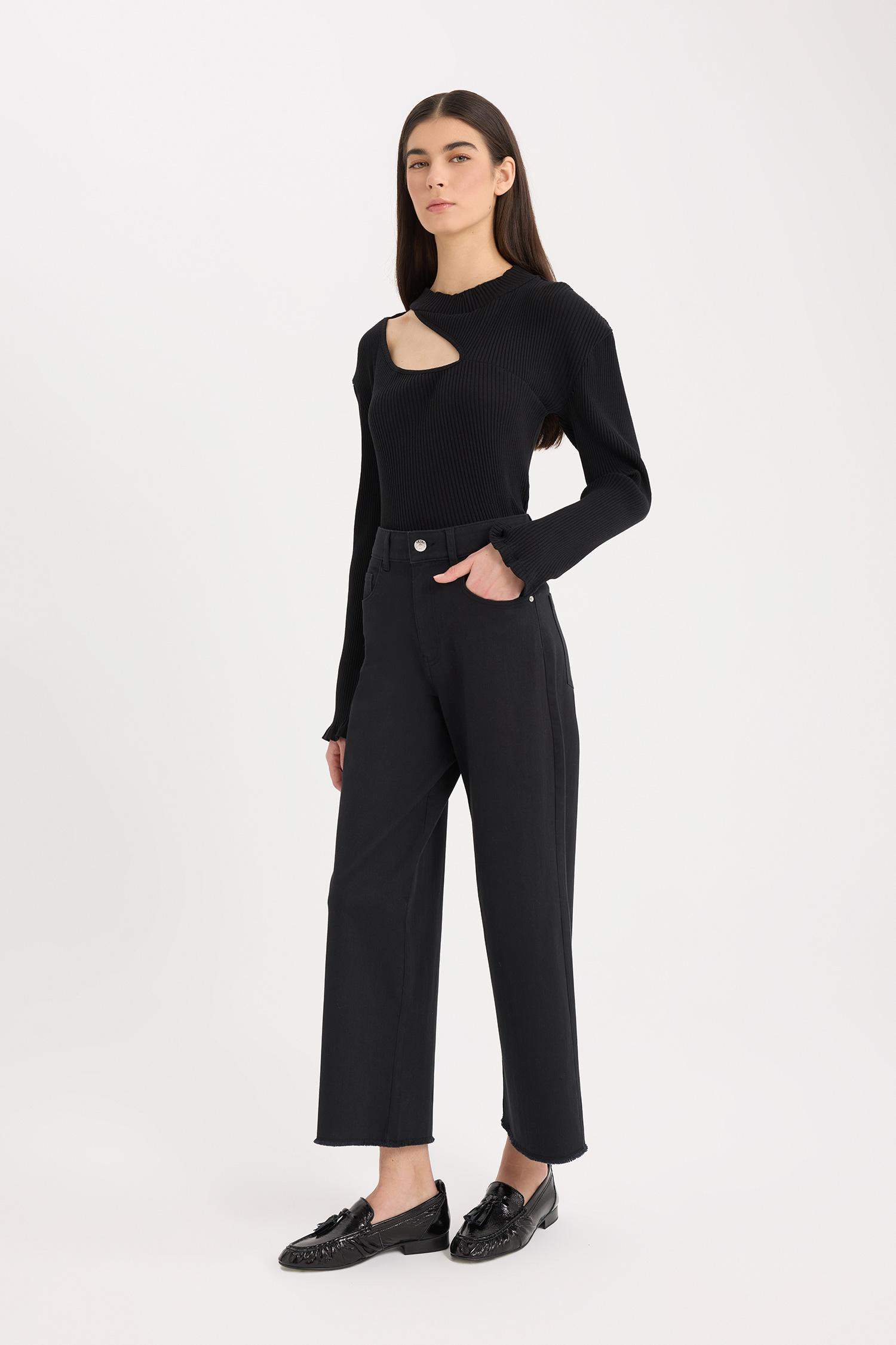 سروال جبردين كولوت فيت وايد ليج