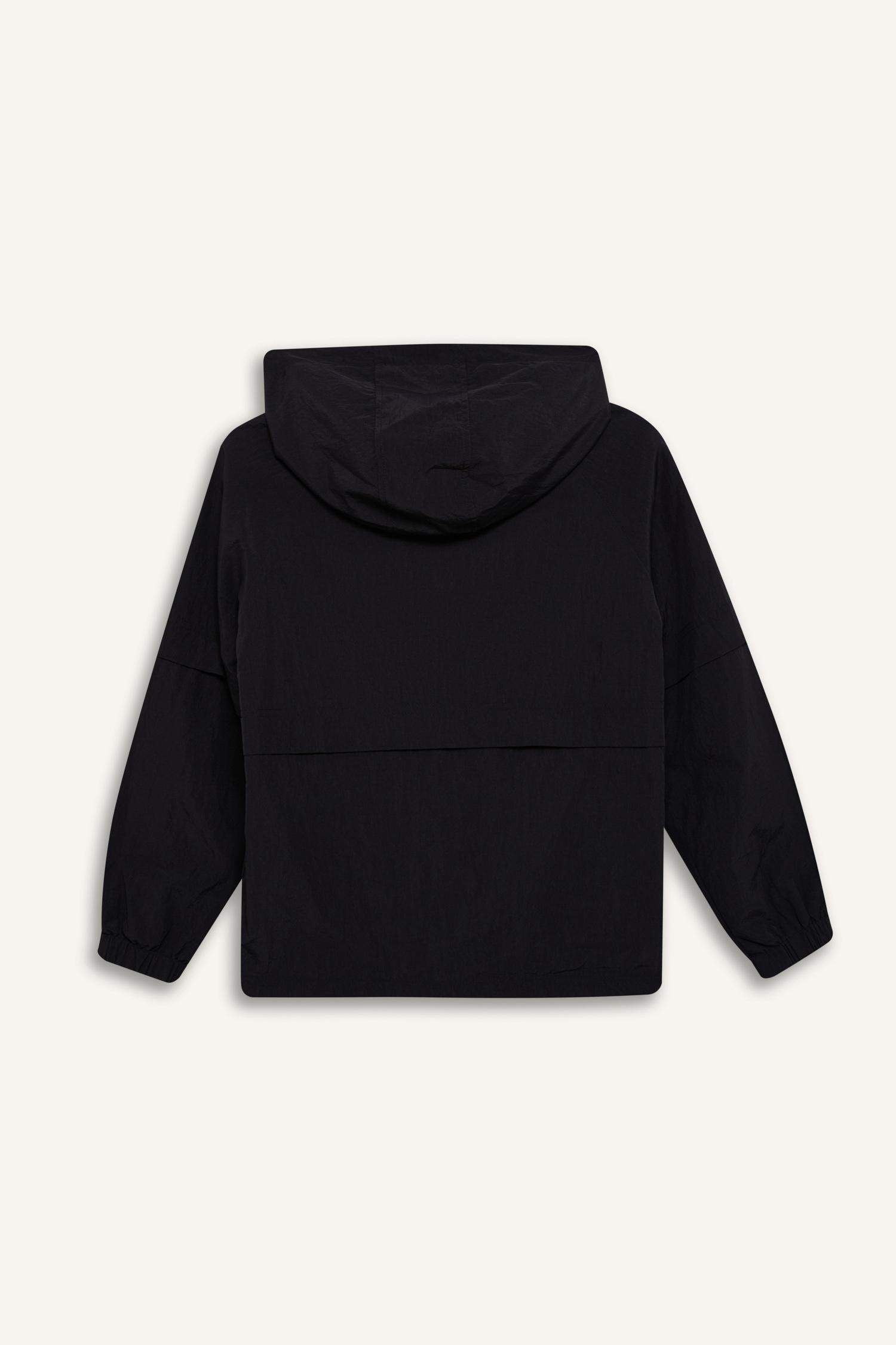 Kız Çocuk Su Geçirmez Kapüşonlu Fermuarlı Çıtçıtlı Cepli Yağmurluk