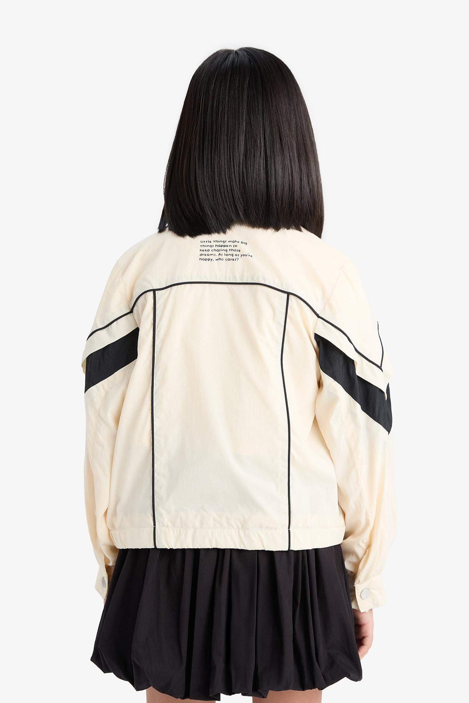 Kız Çocuk Su Geçirmez Kapüşonlu Fermuarlı Cepli Yağmurluk