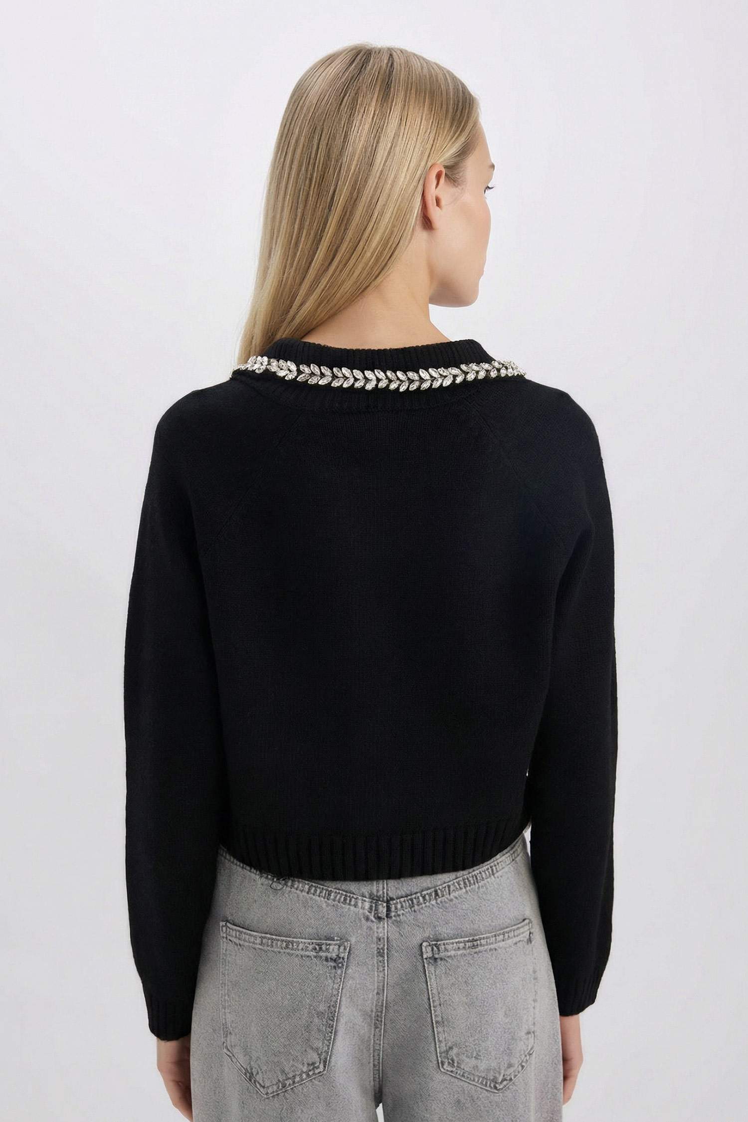 Regular Fit Gömlek Yaka Düğmeli Triko Hırka