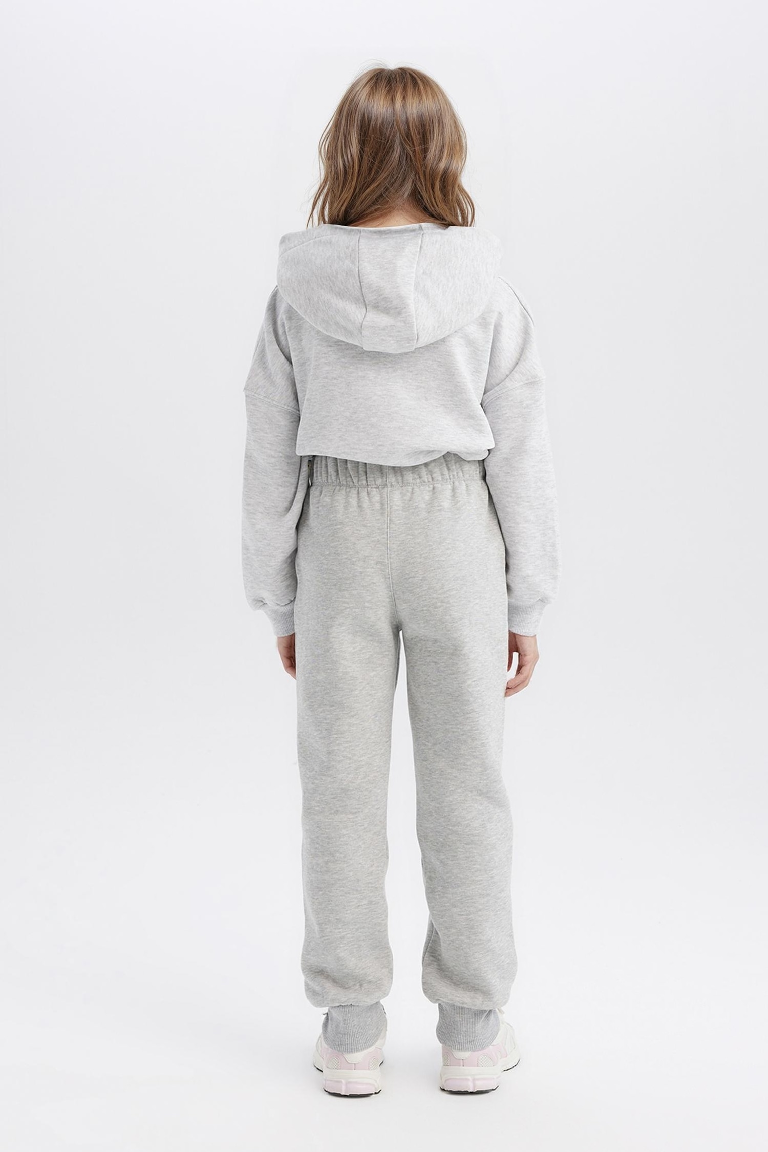 بنطلون بجامة رياضي بناتي ثقيل برجل مطاطي