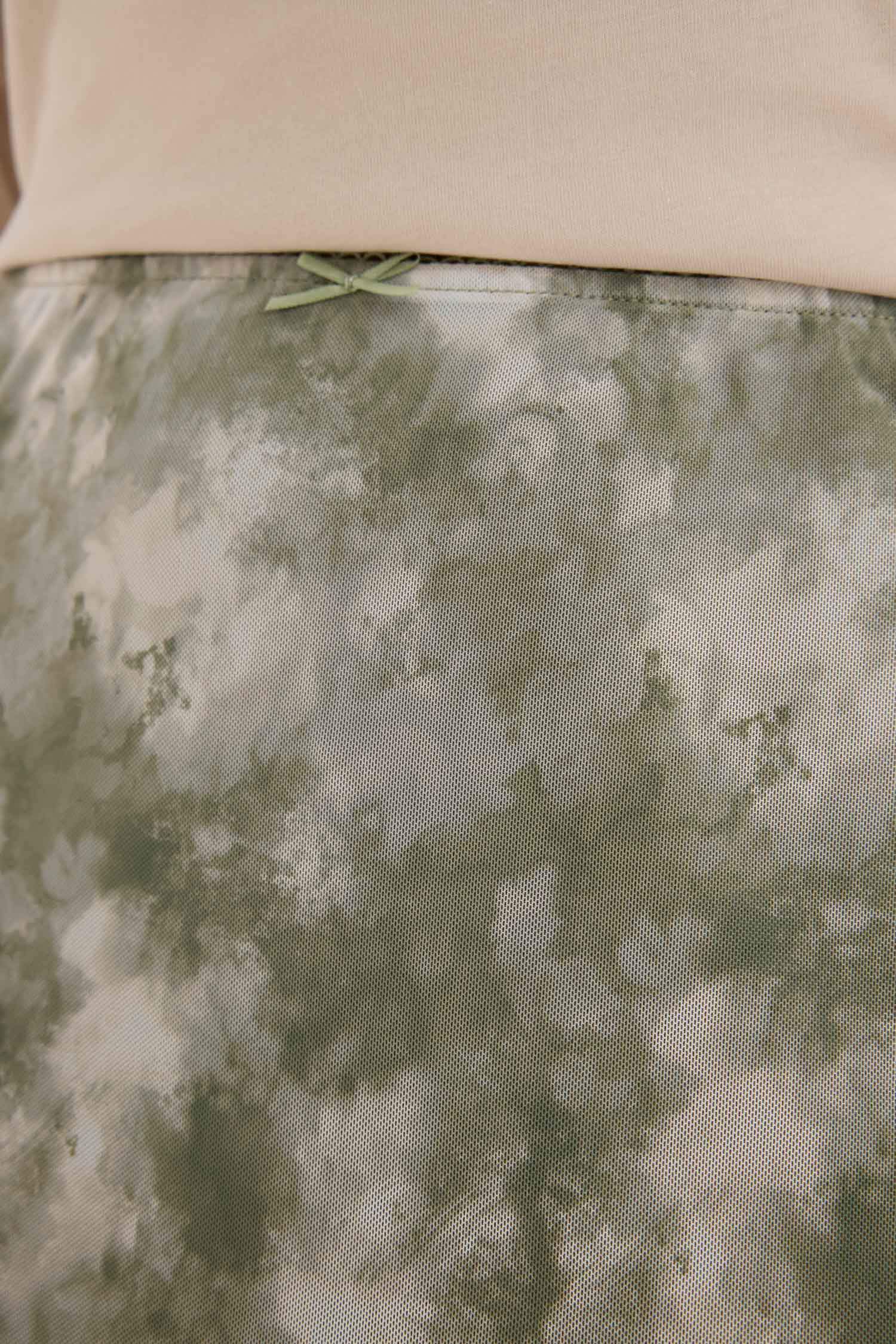 Coool А-Силуэт Узоры Высокая Талия Хлопковая Подкладка Сетка Макси Юбка