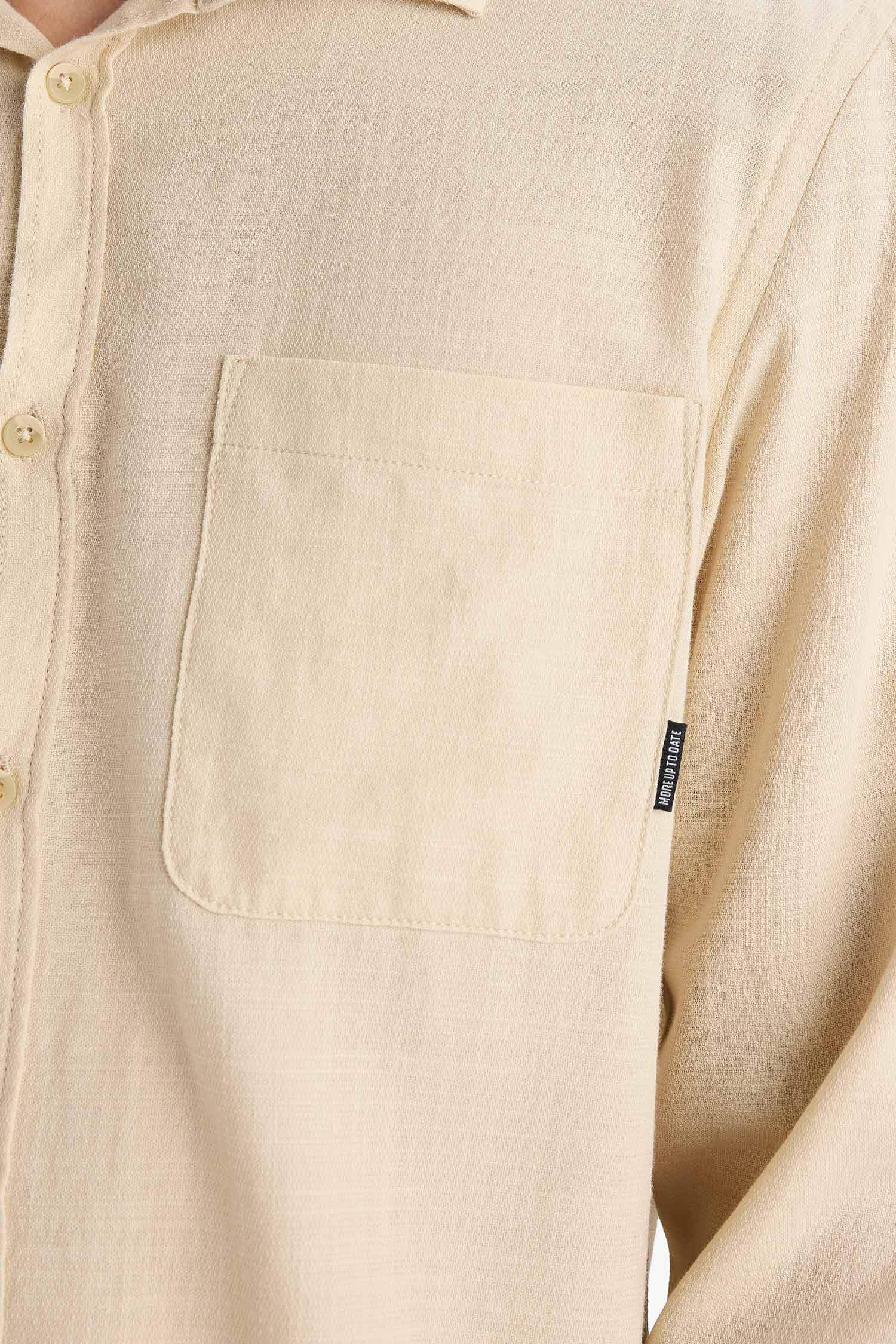 Chemise en coton manches longues Coupe régulière