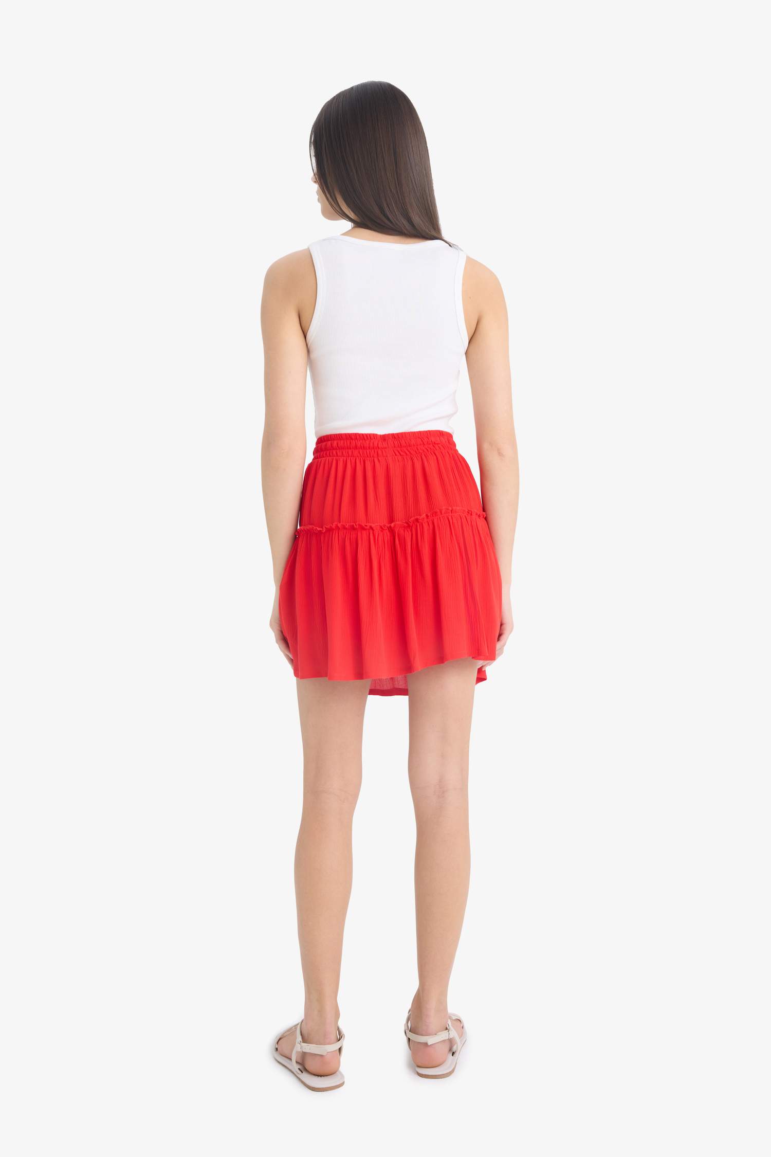 мақта астары қысқа ұзындық Тоқылған юбка