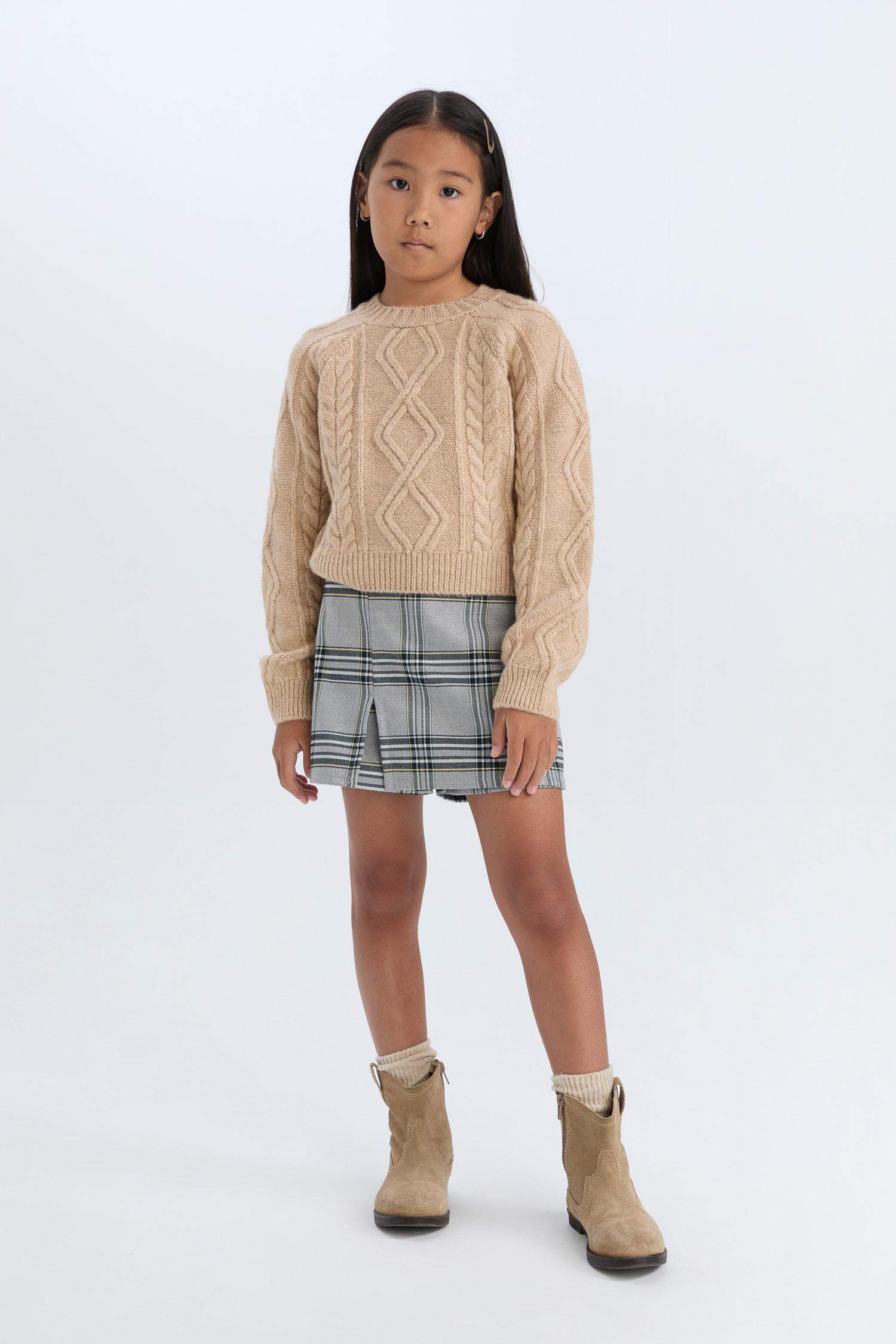 Girl Plaid Short Skort