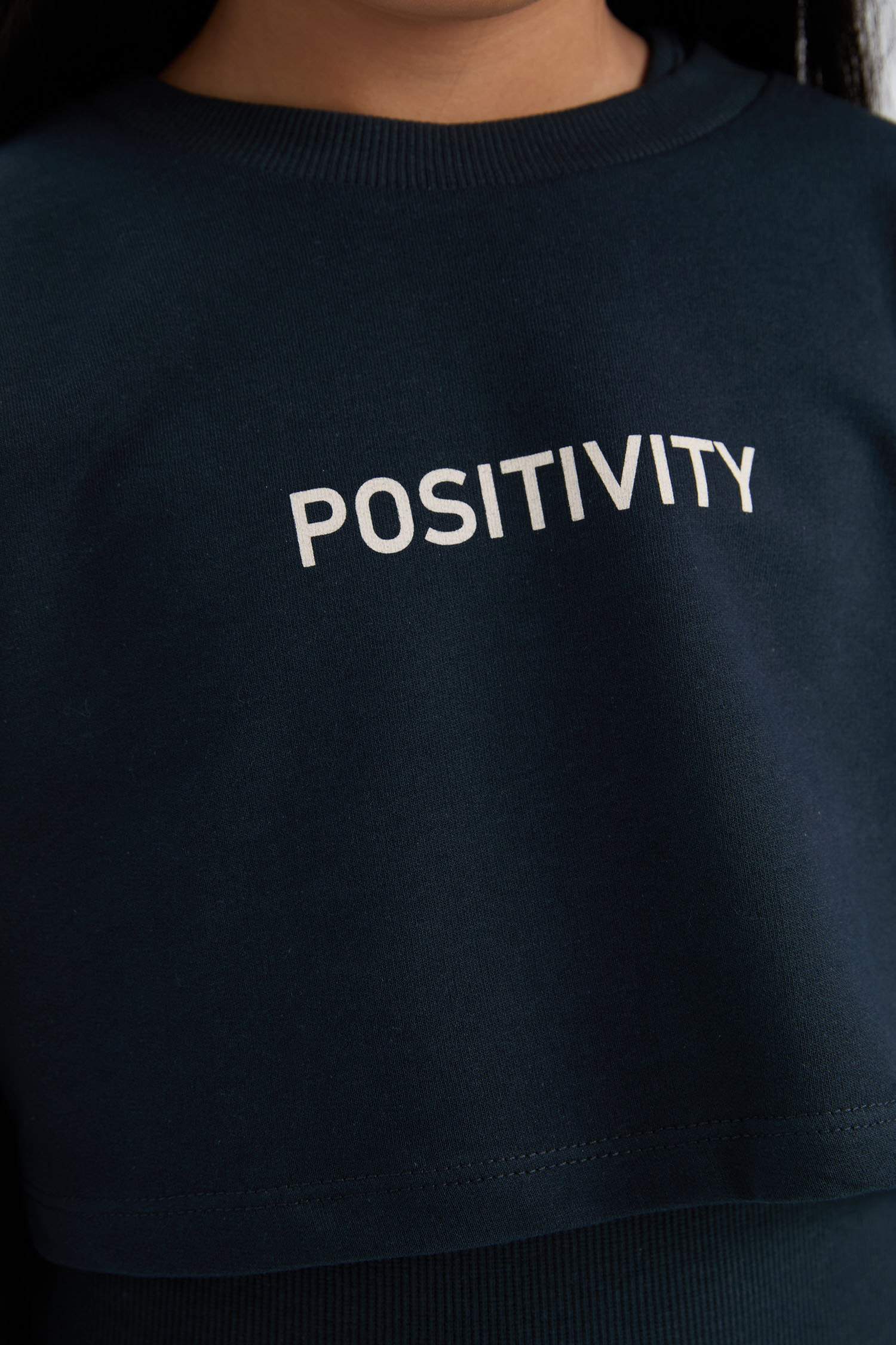 Girl Crew Neck Printed Corduroy Camisole Dress