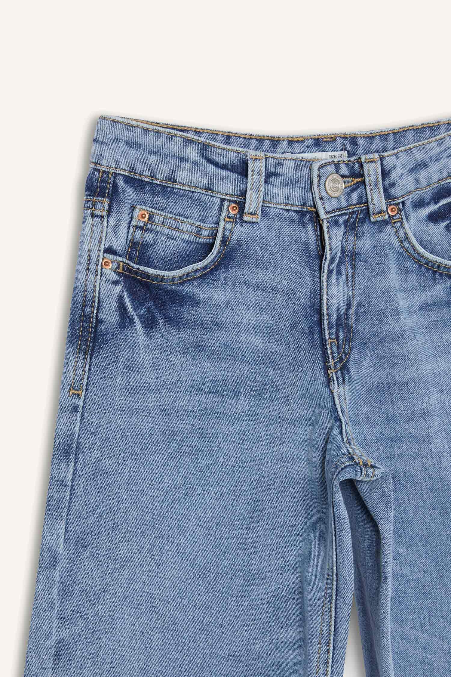 Kız Çocuk Wide Leg Geniş Paça Jean Pantolon