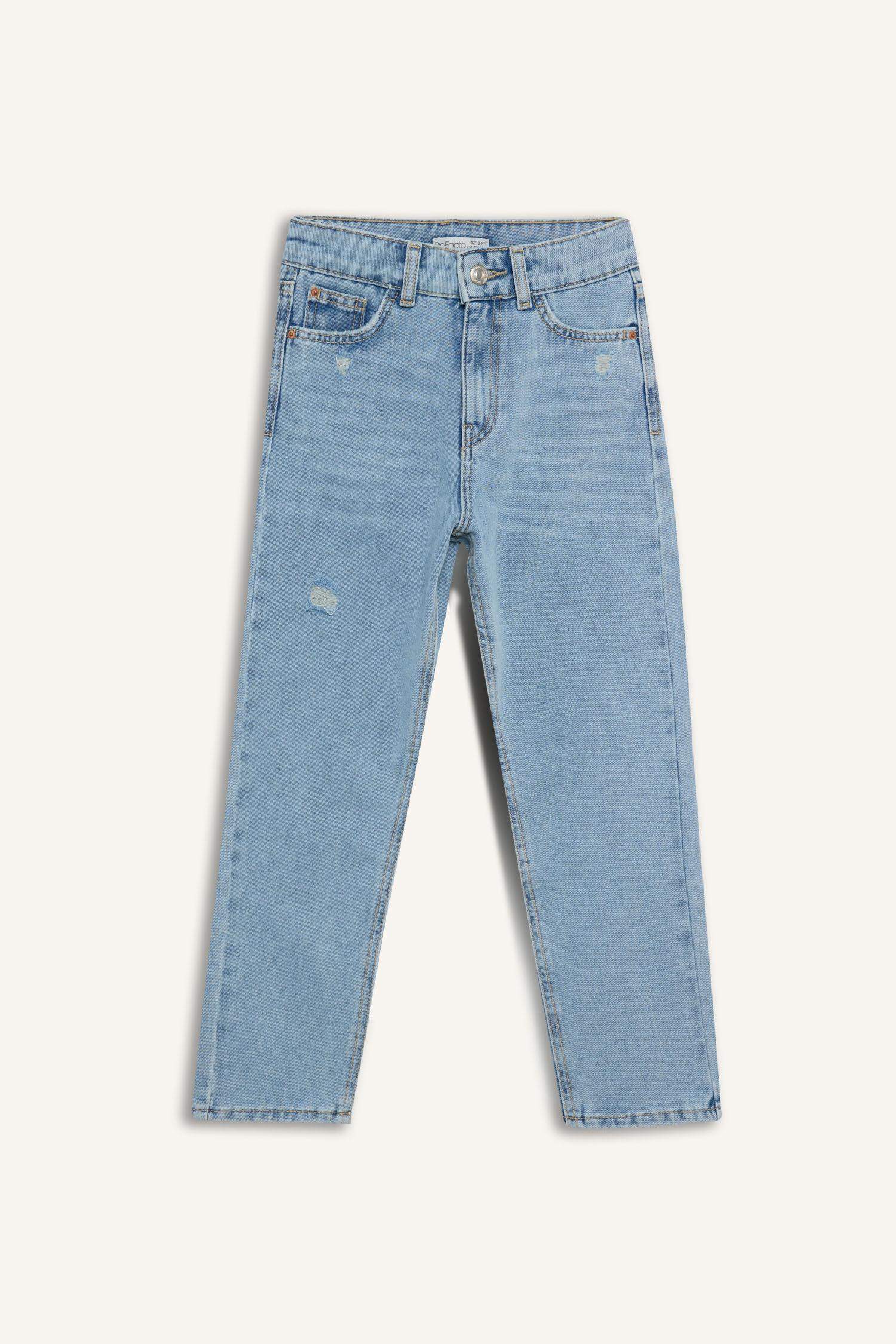 بنطرون جينز بناتي موم فيت برجل عادي